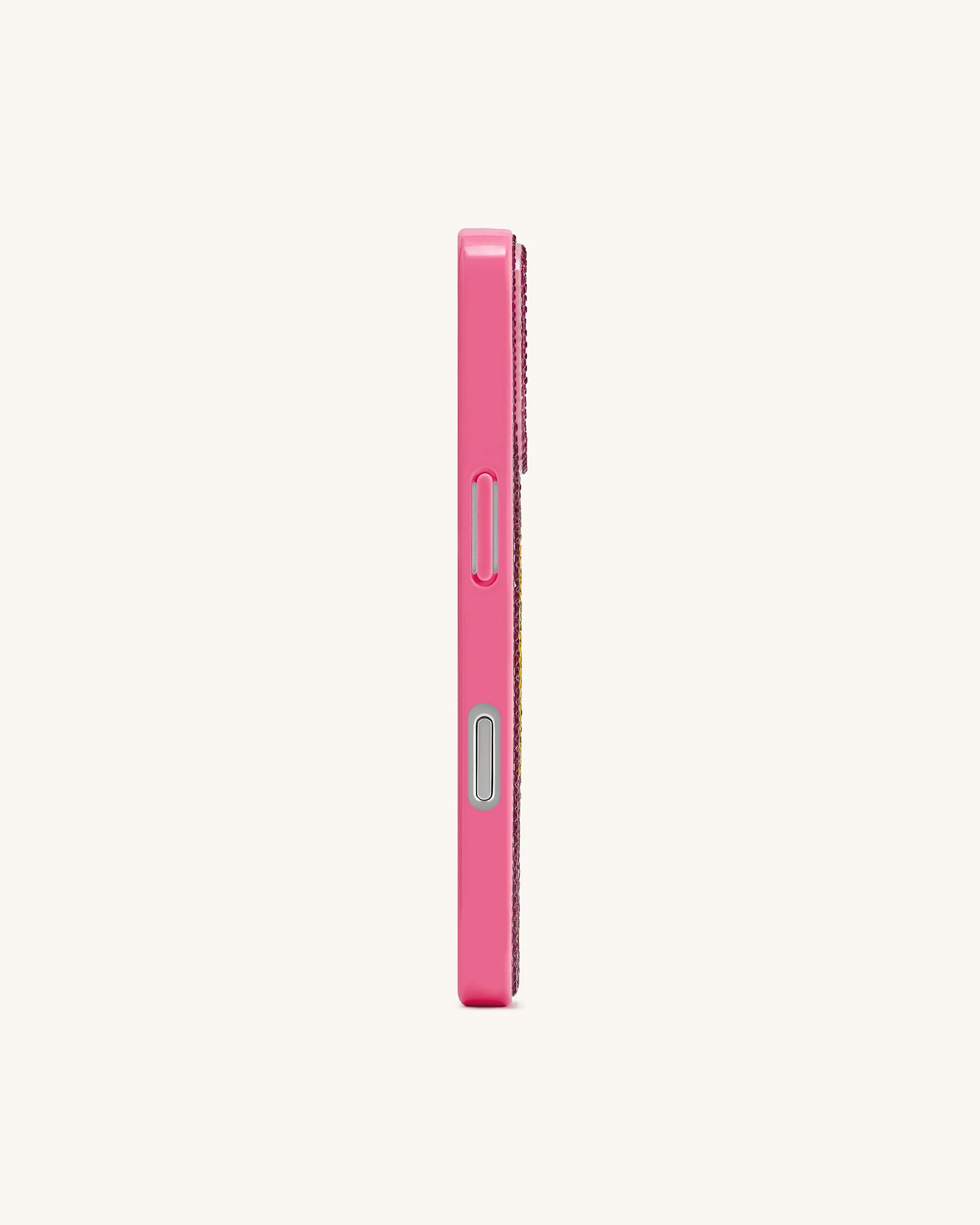 Handyhülle aus künstlichem Kristall mit Smiley – Rosa - Image 3