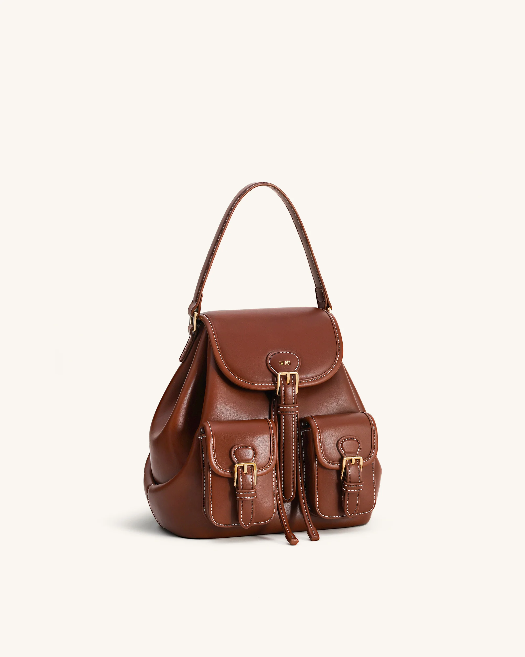 Harper Schnallentaschen-Rucksack - Dunkelbraun - Image 2