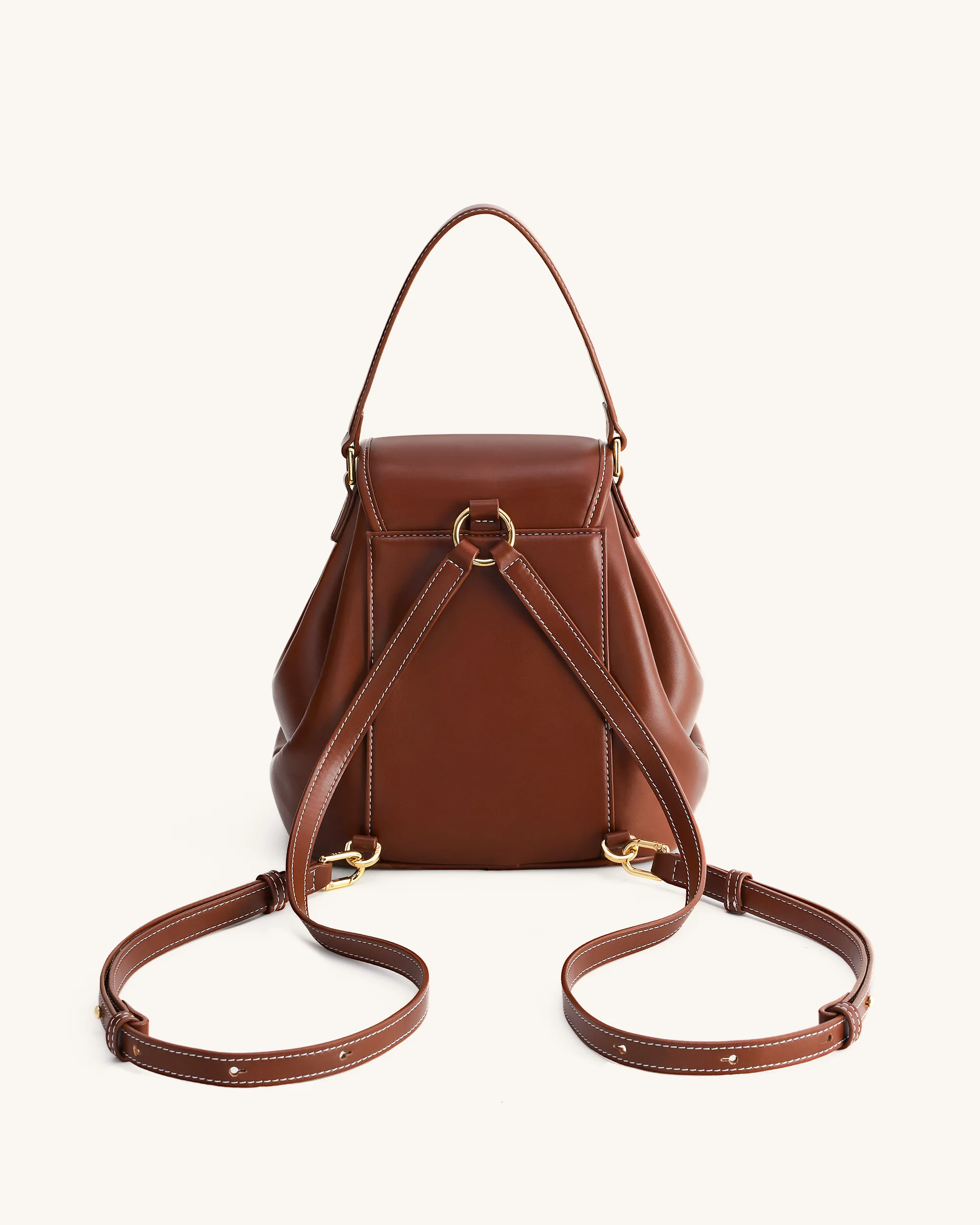 Harper Schnallentaschen-Rucksack - Dunkelbraun - Image 3