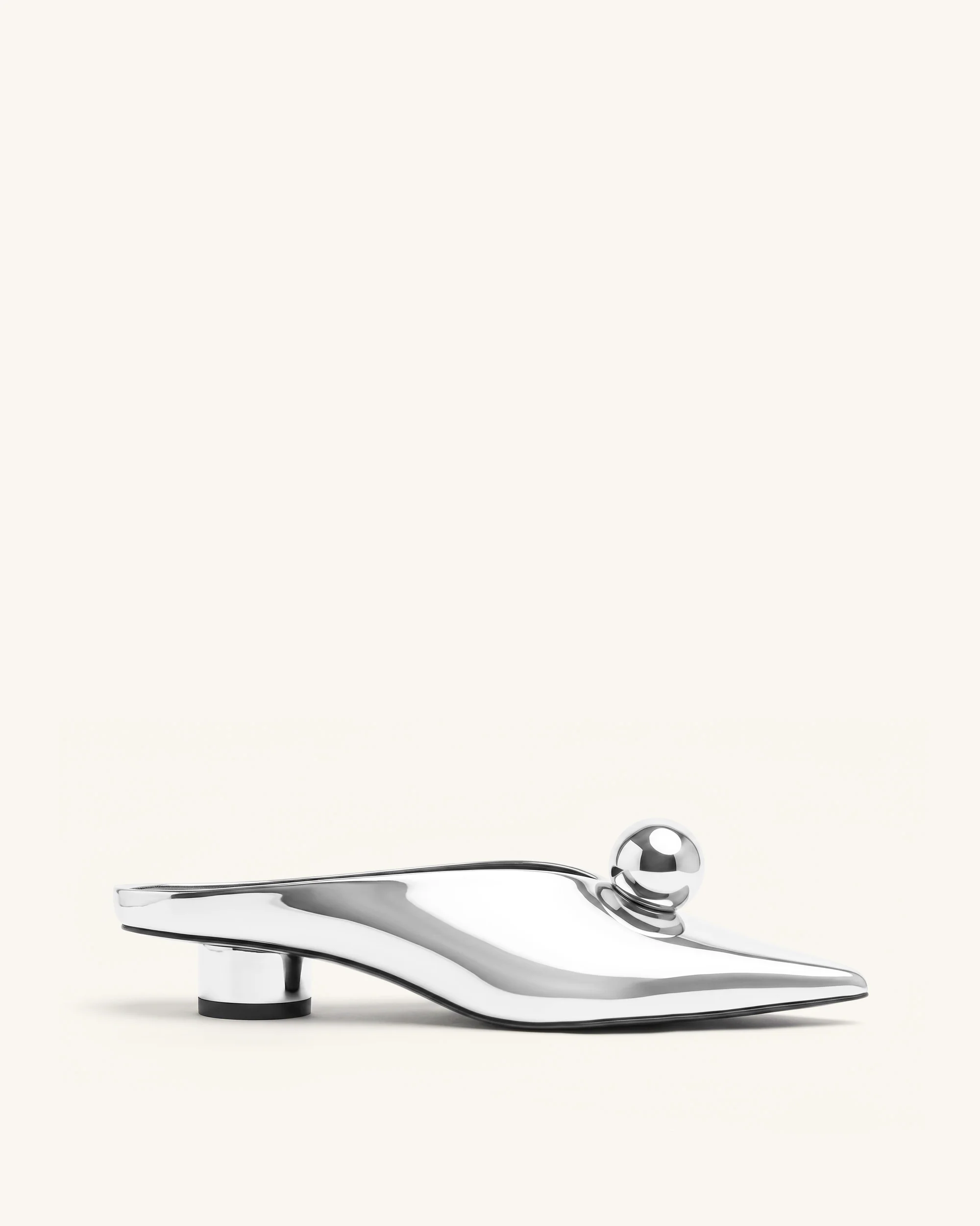 Helena Gold Sphere Mules mit Spitze - Silber
