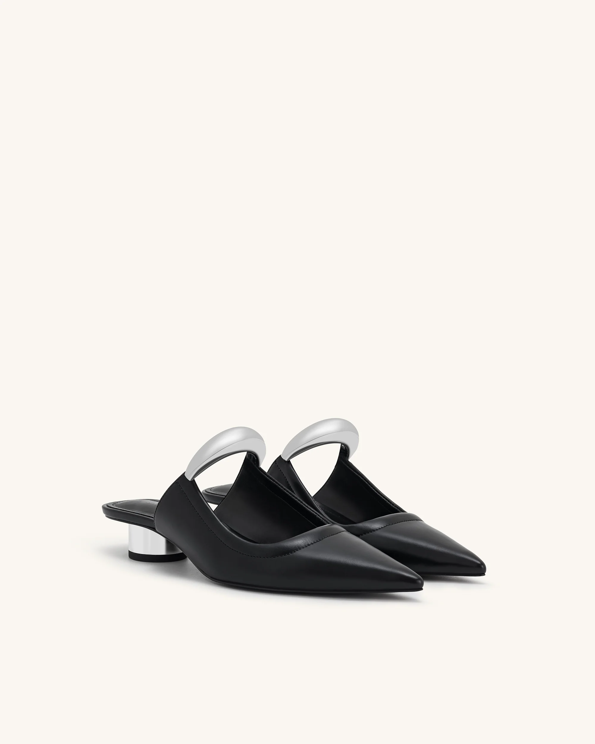 Helena Durchbrochene Mules - Schwarz - Image 3
