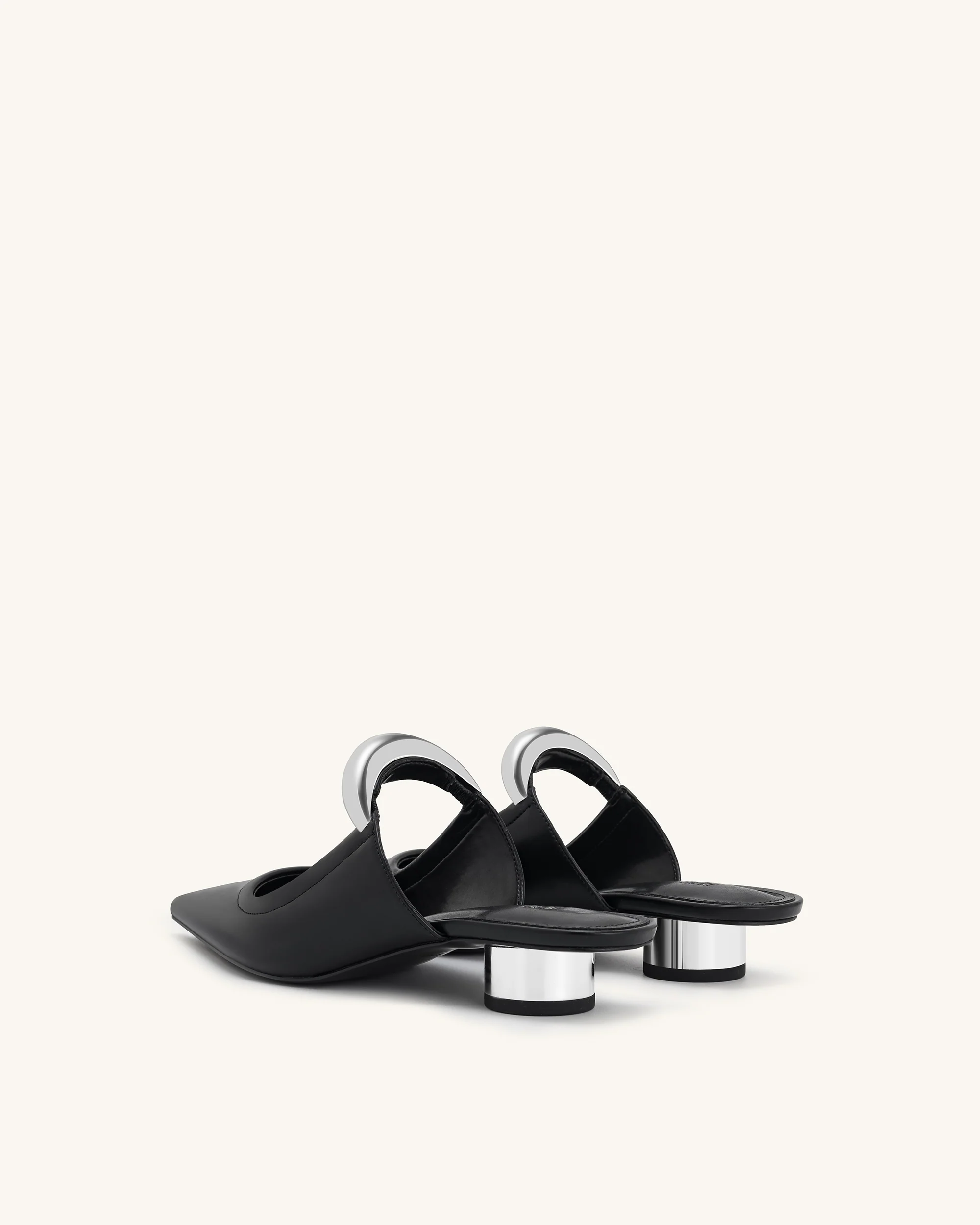 Helena Durchbrochene Mules - Schwarz - Image 5