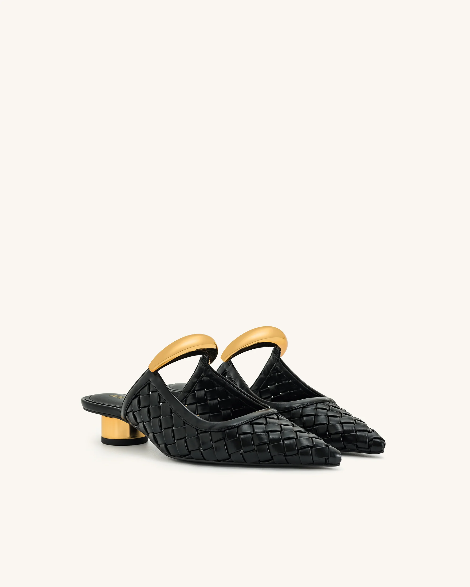 Helena Geflochtene Pierced Mules - Schwarz - Image 3