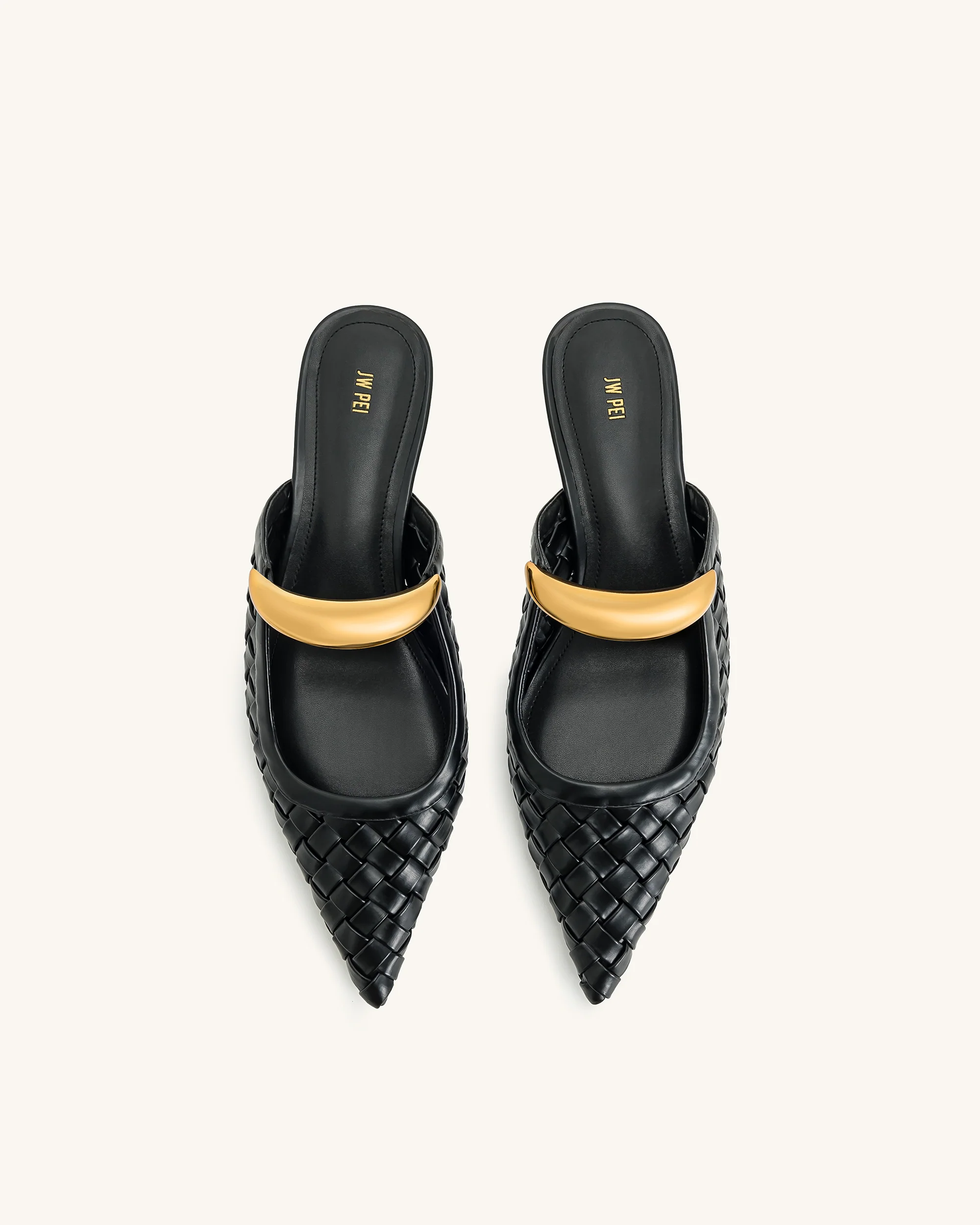 Helena Geflochtene Pierced Mules - Schwarz - Image 4
