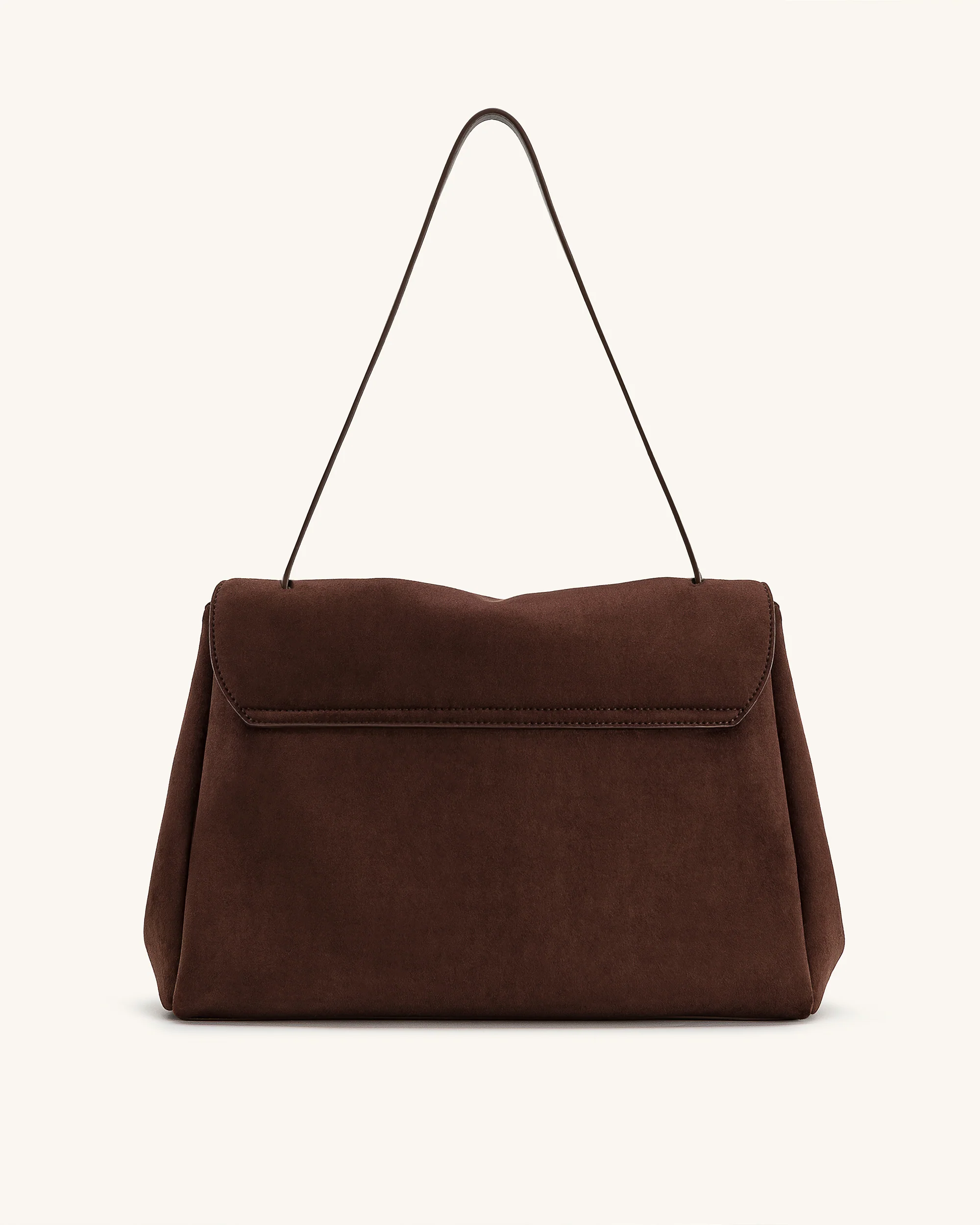 Hilary Schultertasche aus Kunstwildleder – Dunkelbraun - Image 3
