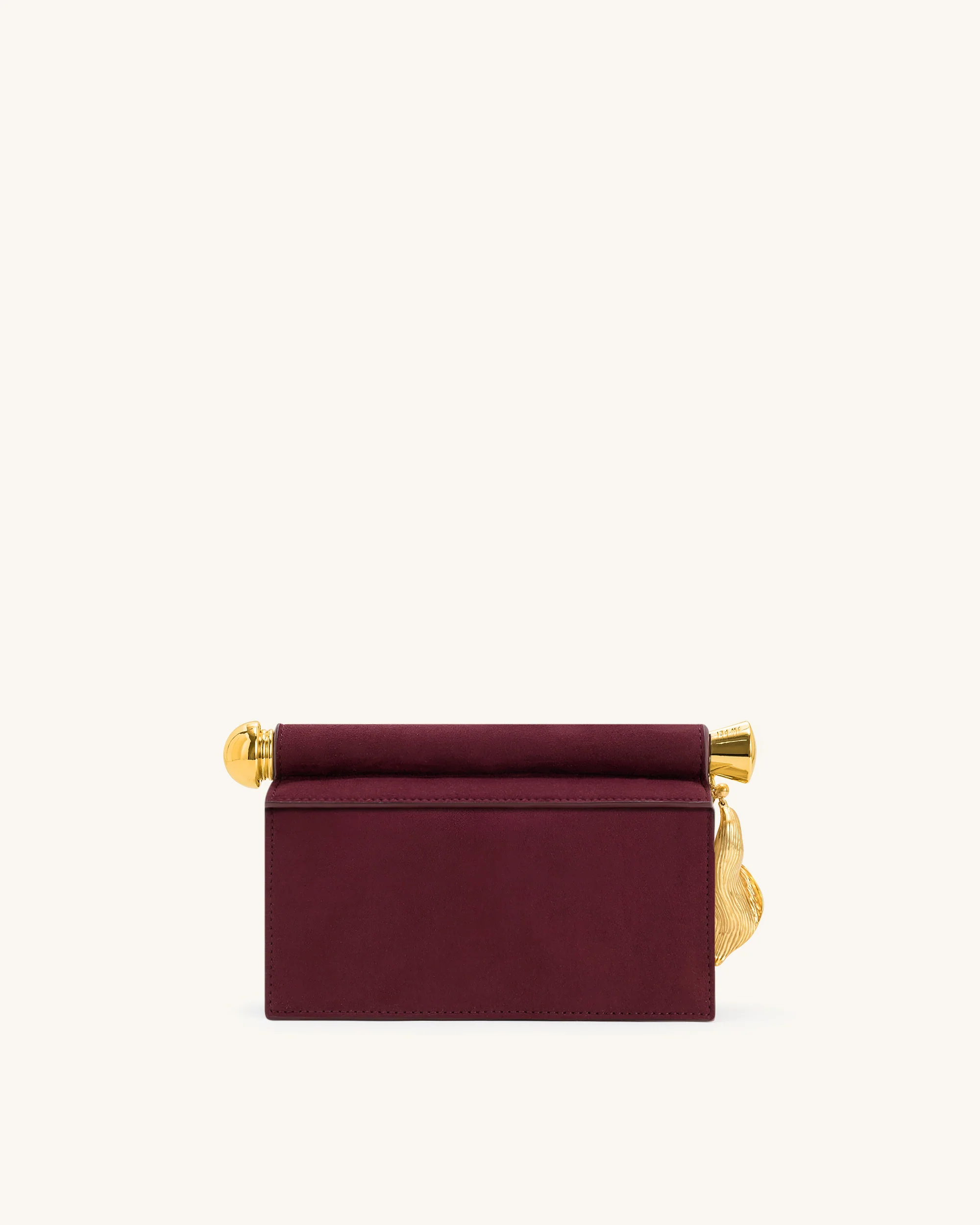 Holly Clutch aus Kunstwildleder mit Metallanhänger - Rötlich Braun - Image 3