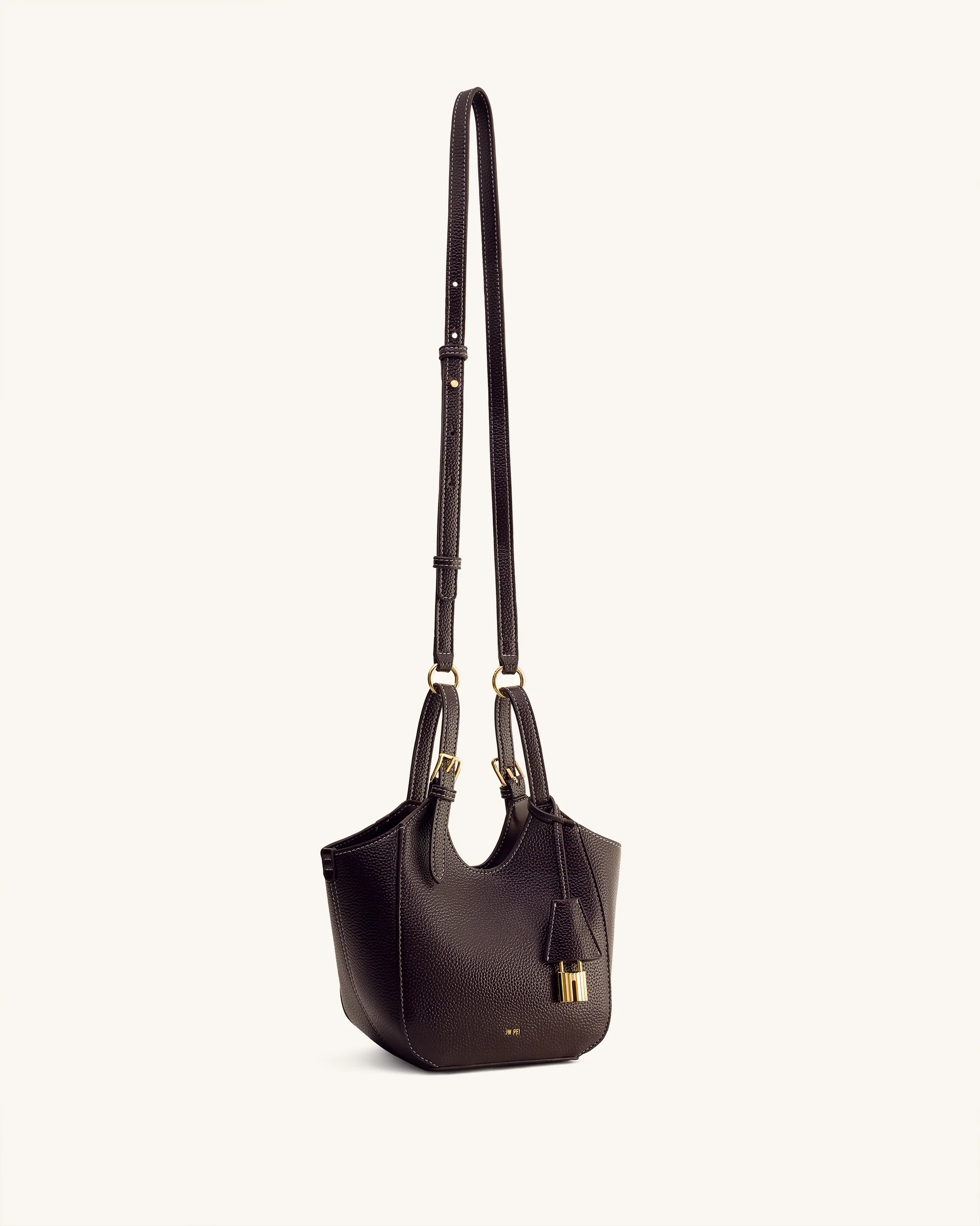 Ines Vorhängeschloss Shopper - Dunkelbraun - Image 2