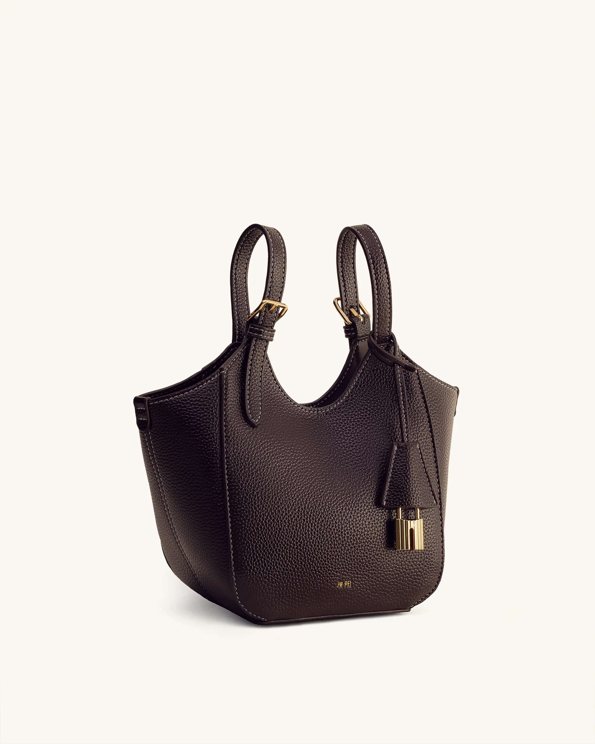 Ines Vorhängeschloss Shopper - Dunkelbraun - Image 3