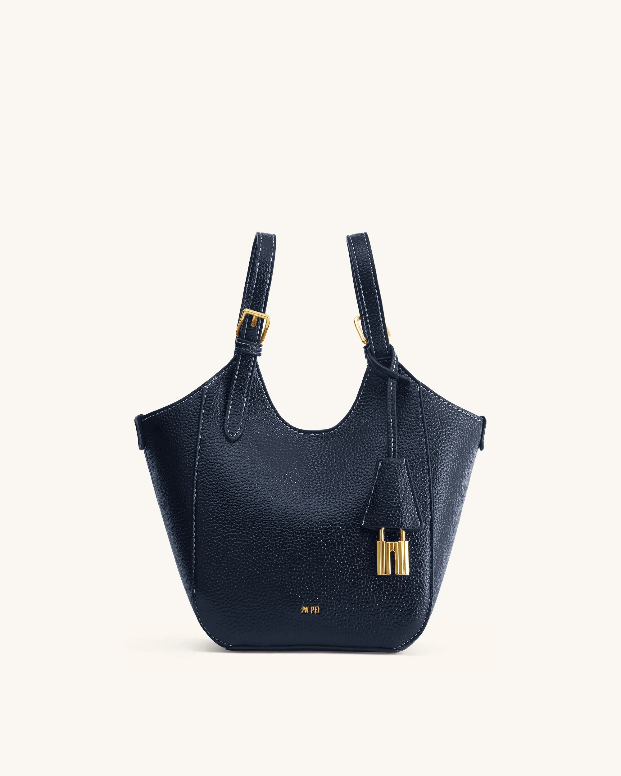 Ines Tote Bag mit Vorhängeschloss – Marineblau