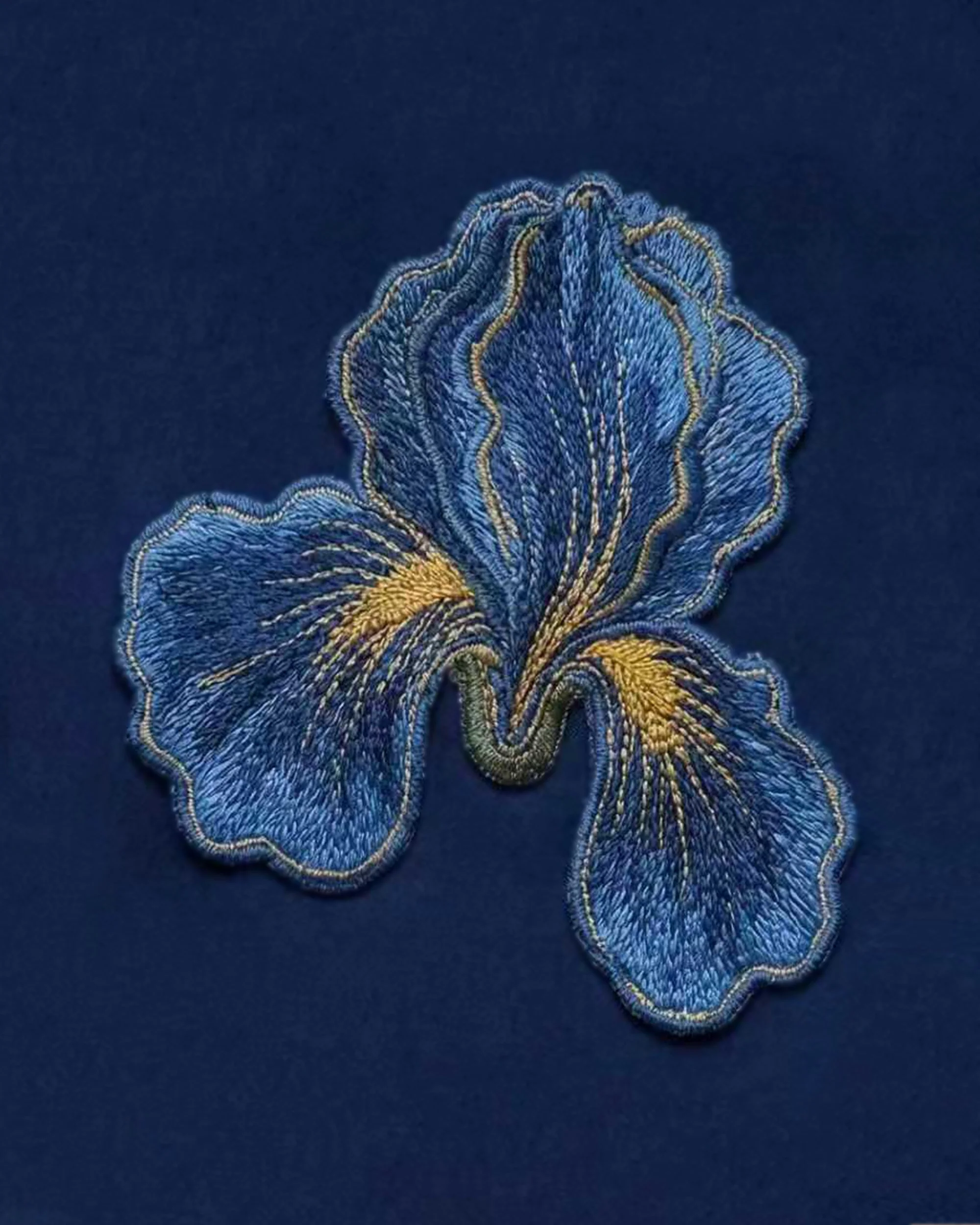 Iris Besticktes A-Linien-Maxikleid - Marineblau - Image 2