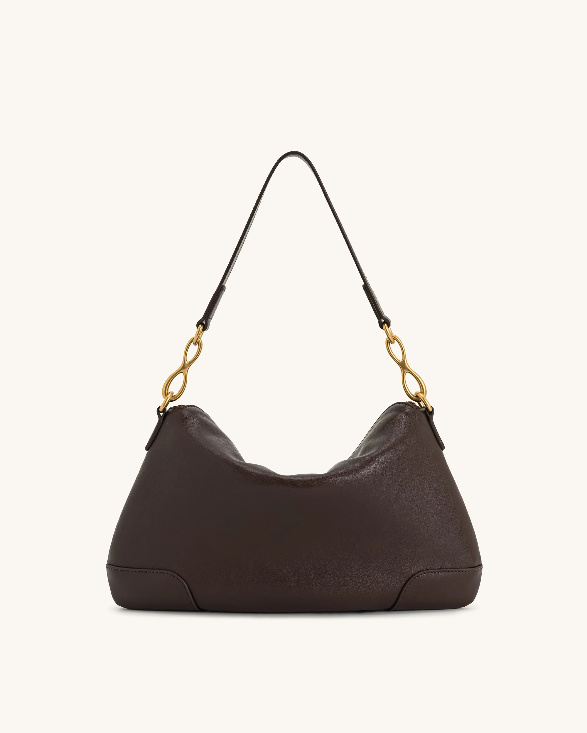 Jayla Schultertasche mit Metallanhänger-Verzierung – Dunkelbraun - Image 4