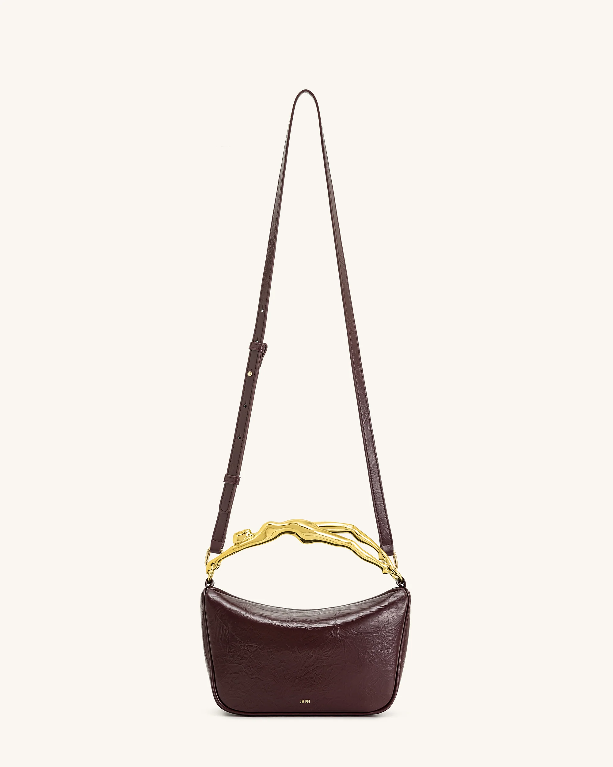 Jenny Handtasche mit Griff in Menschform – Dunkles Burgunderrot - Image 2