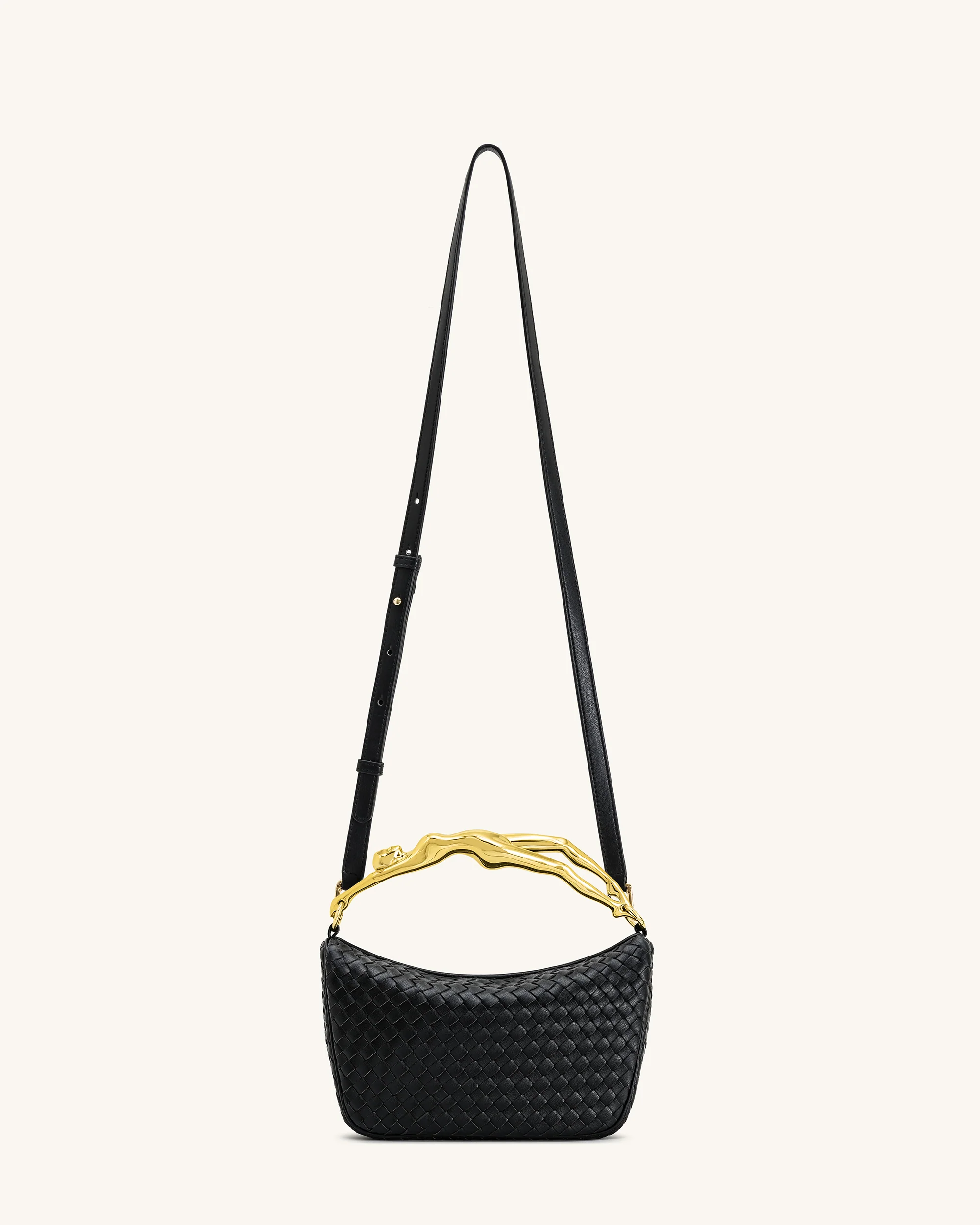 Jenny Gewebte Handtasche mit menschenförmigem Griff - Schwarz - Image 2