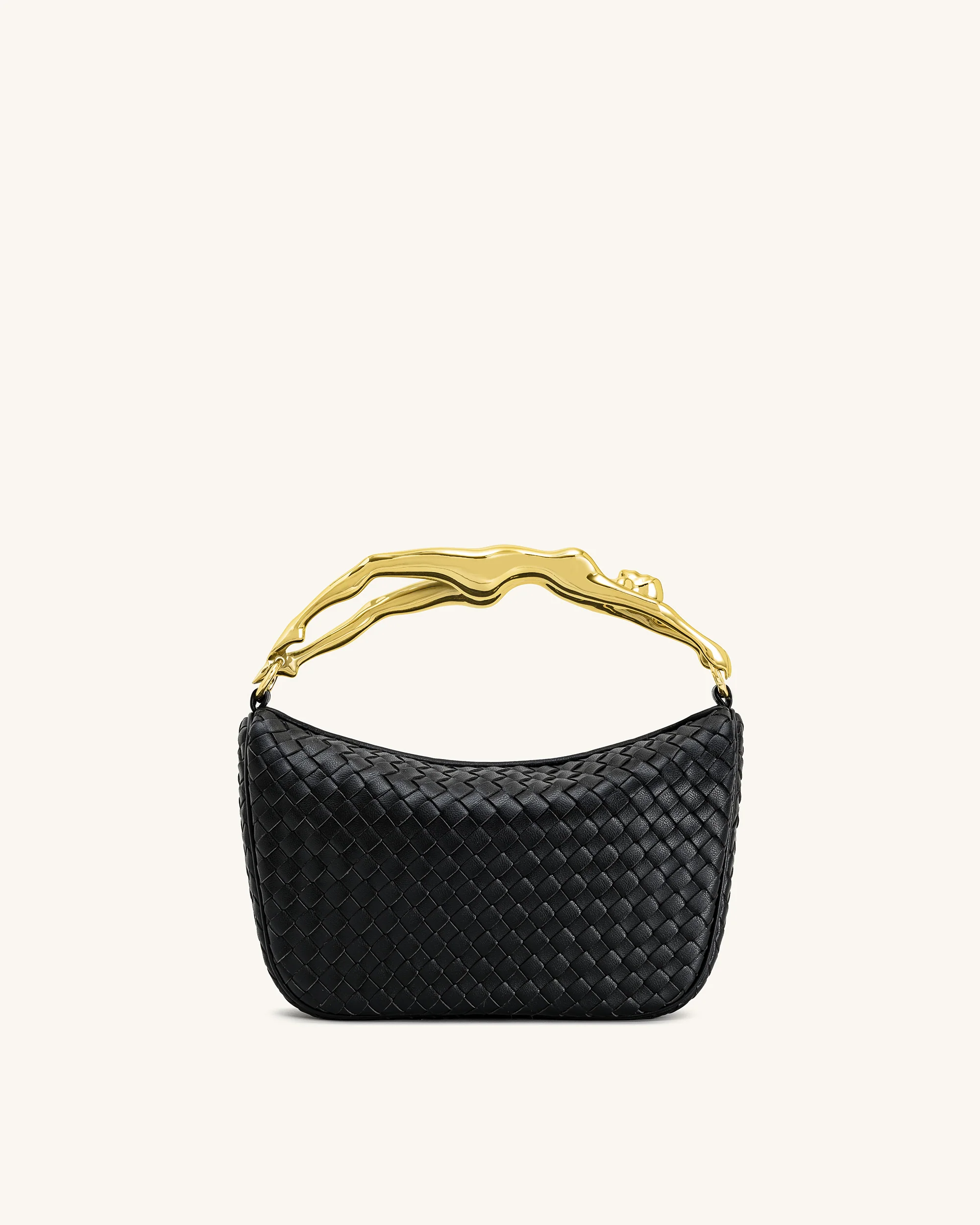 Jenny Gewebte Handtasche mit menschenförmigem Griff - Schwarz - Image 4