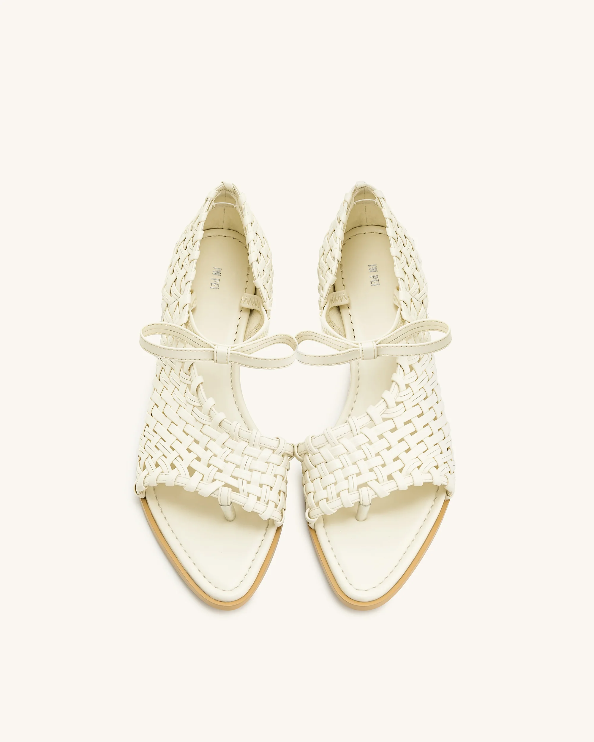 Jocelyn Flip-Flops mit gewebtem Riemen - Beige - Image 3