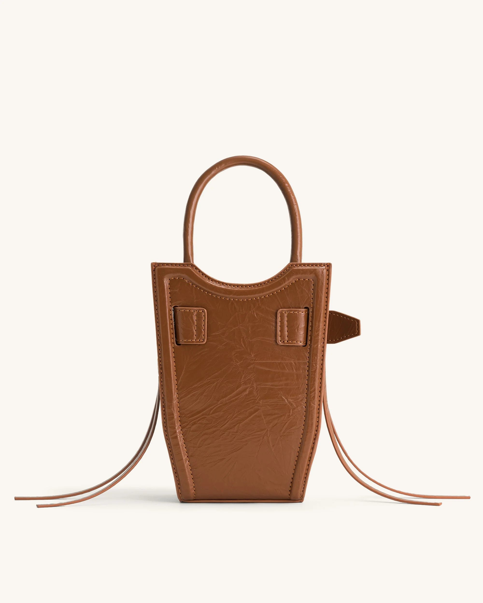 JW PEI Damen FEI Crushed Riemchen Handytasche - Braun - Image 3