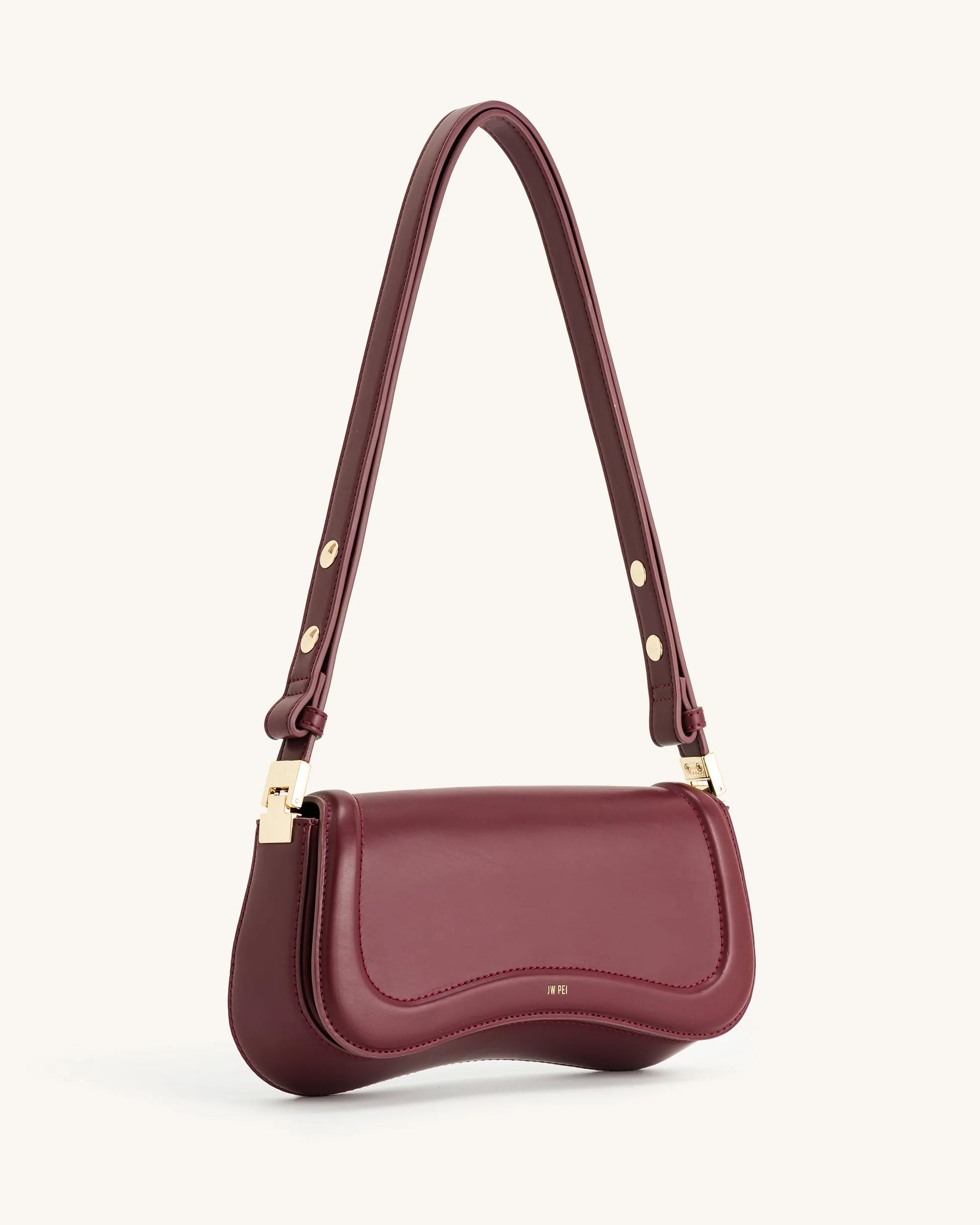 Joy Schultertasche - Tiefes Karmesinrot - Image 3