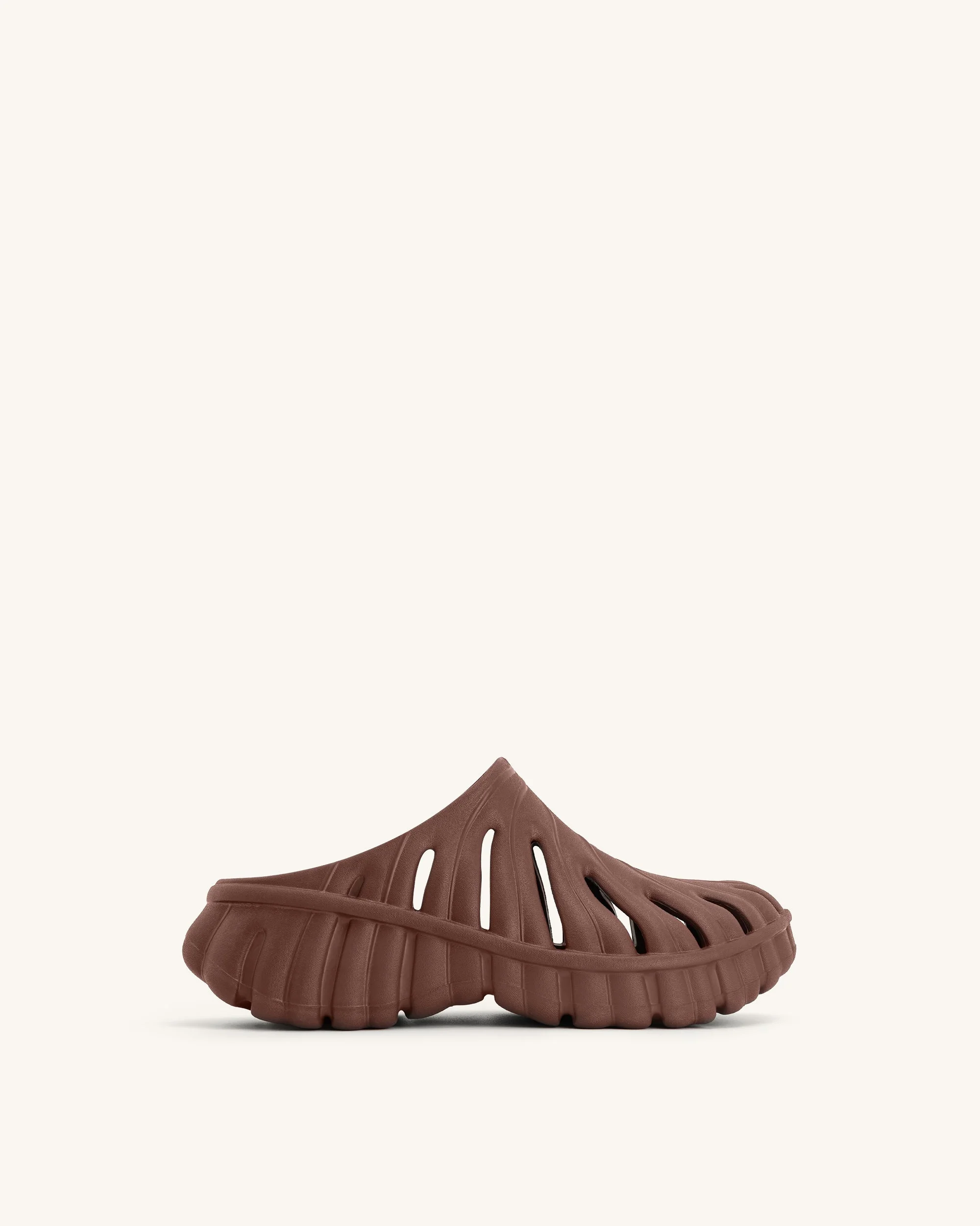 JW PEI Damen Tara Blatt Plattform Clog - Braun