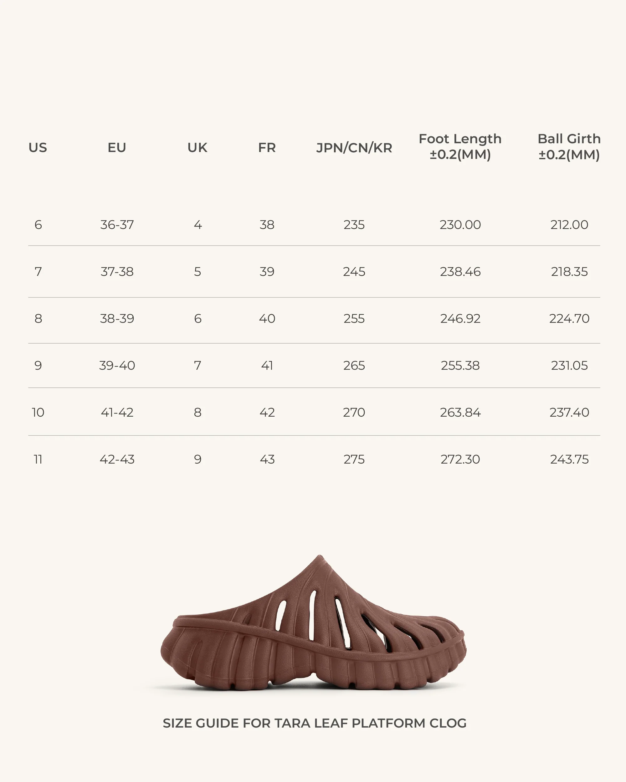 JW PEI Damen Tara Blatt Plattform Clog - Braun - Image 6