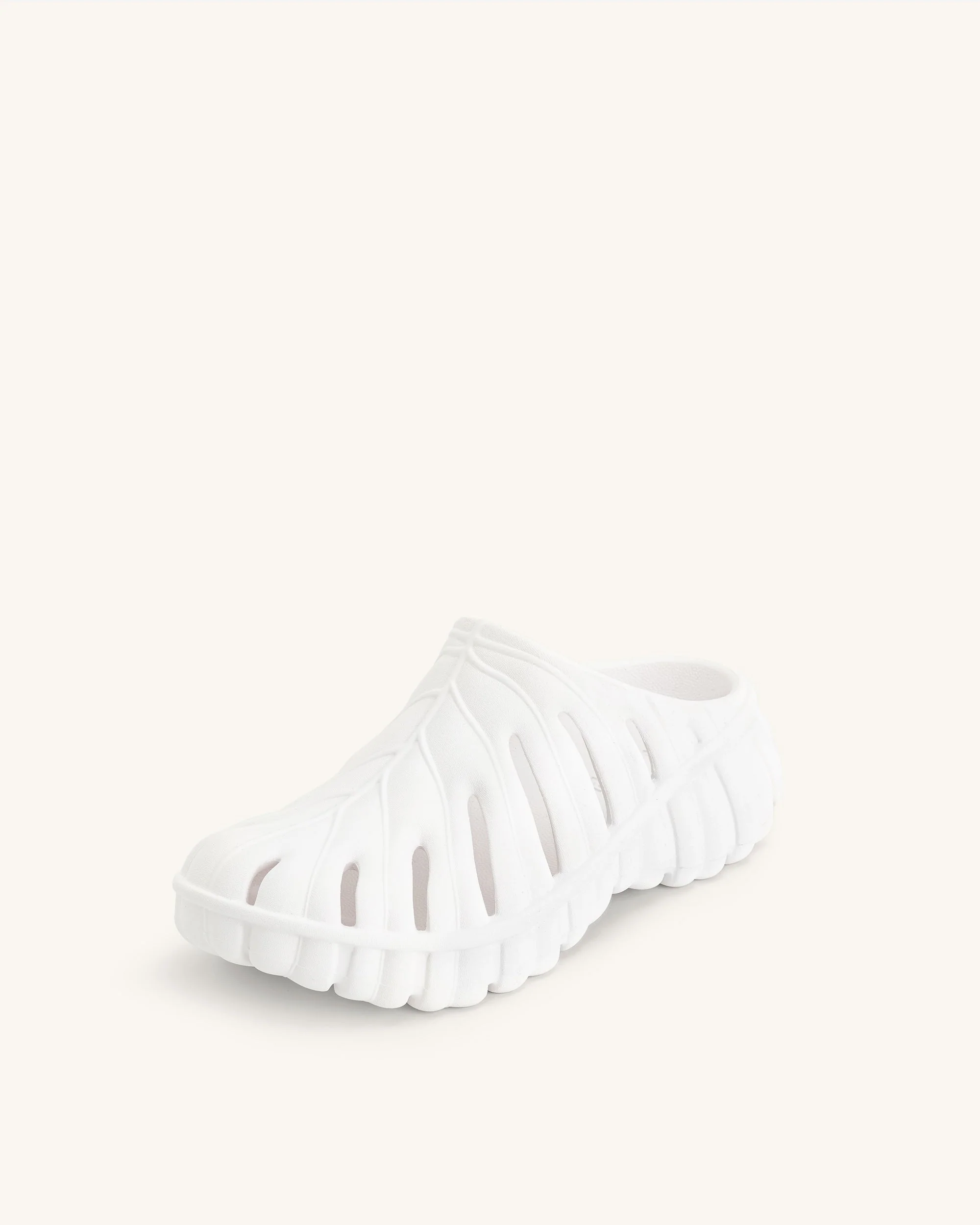 JW PEI Damen Tara Blatt Plattform Clog - Weiß - Image 4