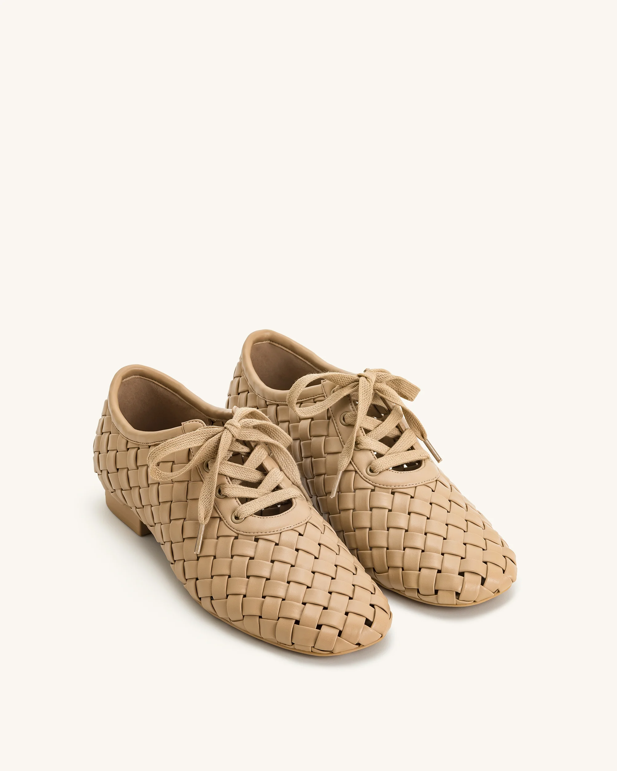 Kayla Geflochtene Riemen-Flatschuhe - Apricot - Image 2