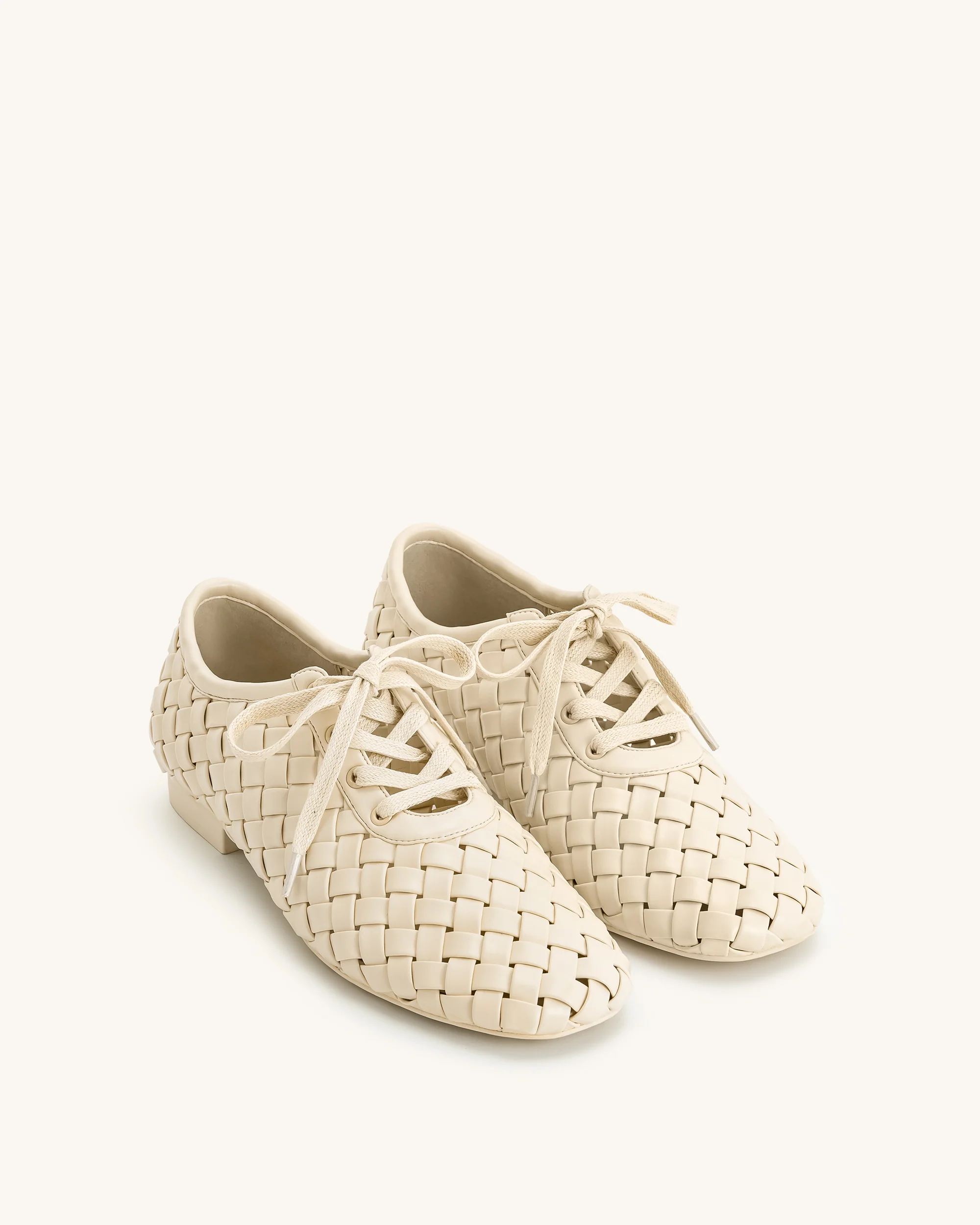 Kayla Geflochtene Riemen-Flatschuhe - Beige - Image 3