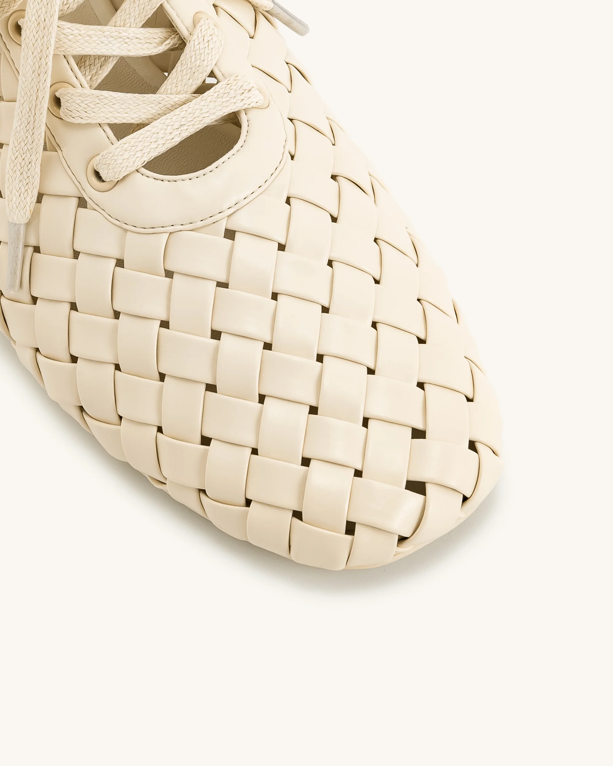 Kayla Geflochtene Riemen-Flatschuhe - Beige - Image 5