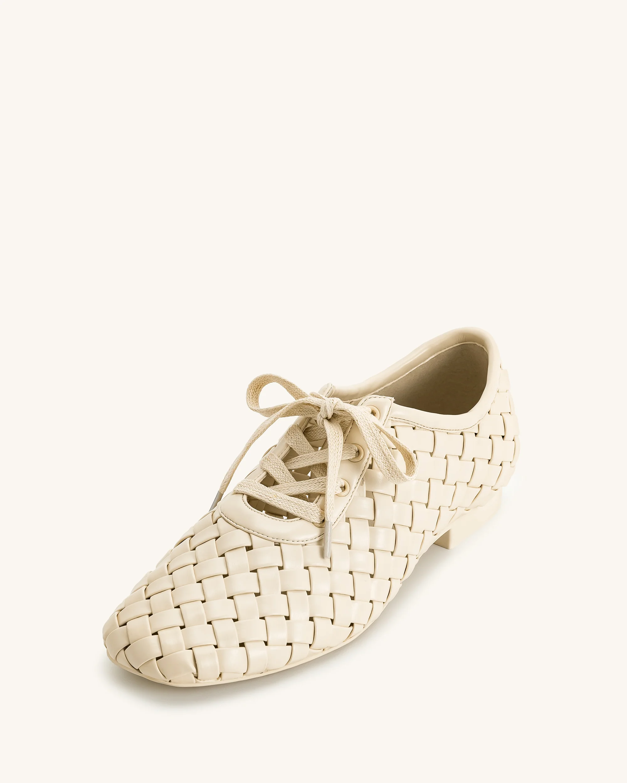 Kayla Geflochtene Riemen-Flatschuhe - Beige - Image 6