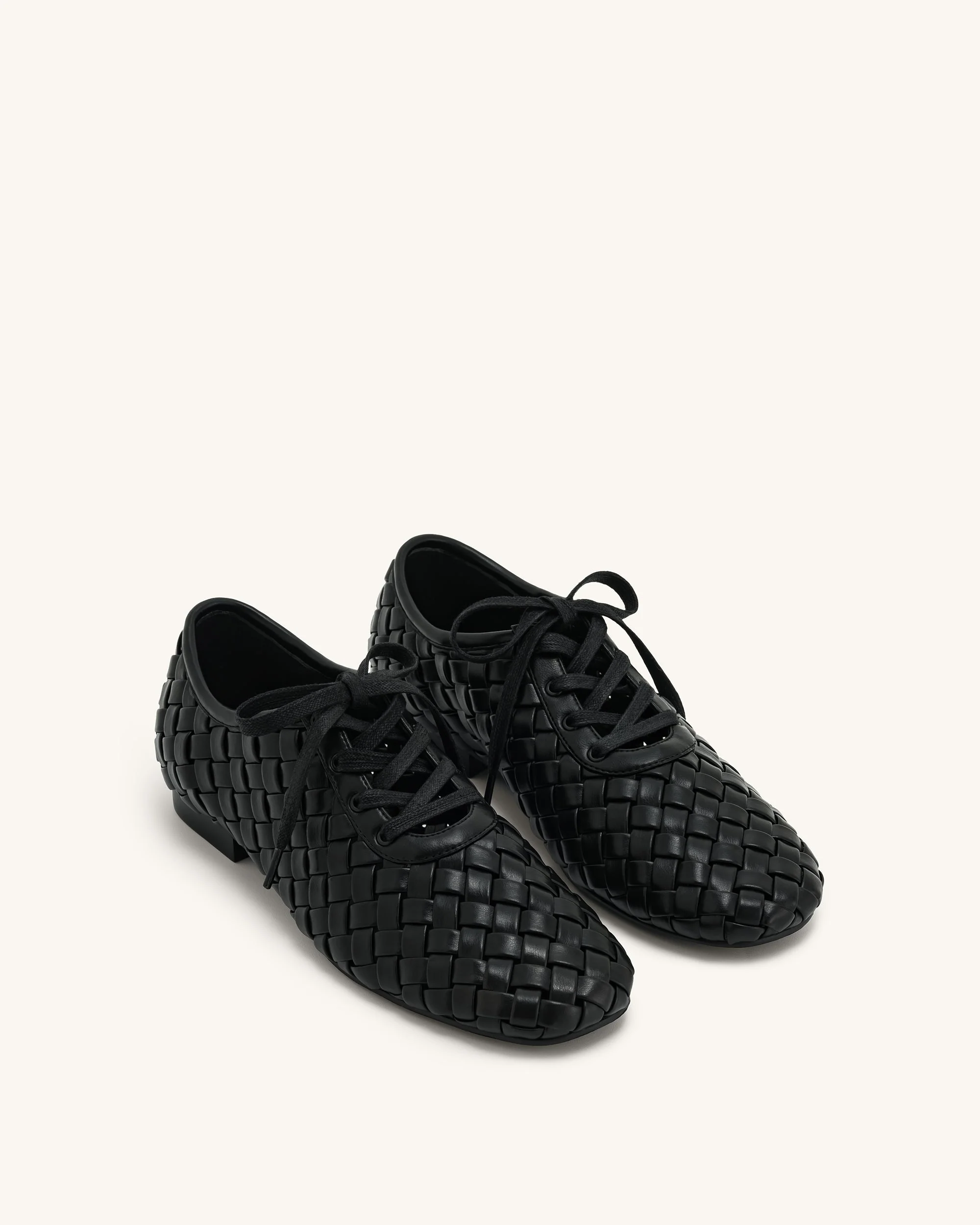 Kayla Geflochtene Riemen Ballerinas - Schwarz - Image 3
