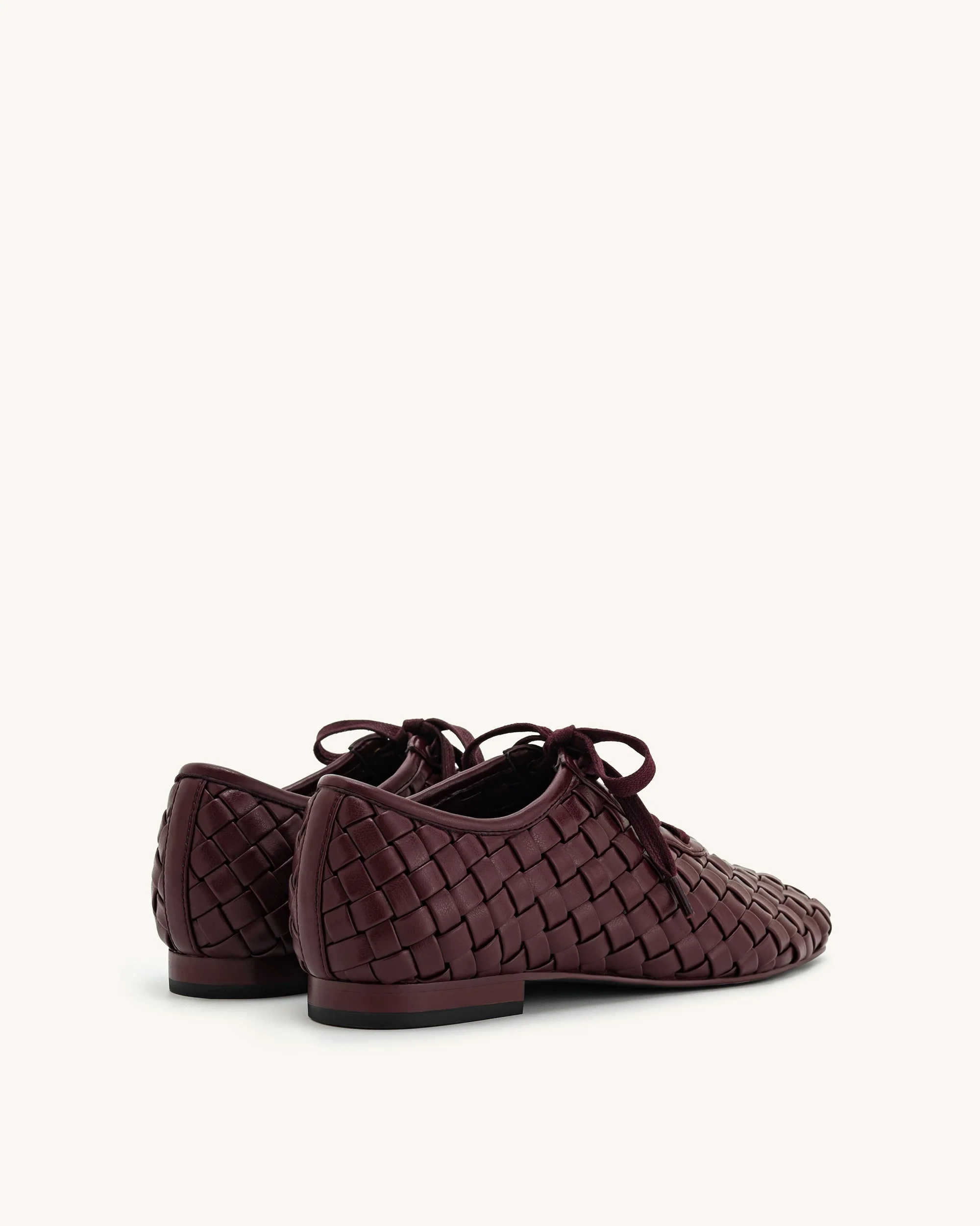 Kayla Geflochtene Riemen Ballerinas - Bordeauxrot - Image 4