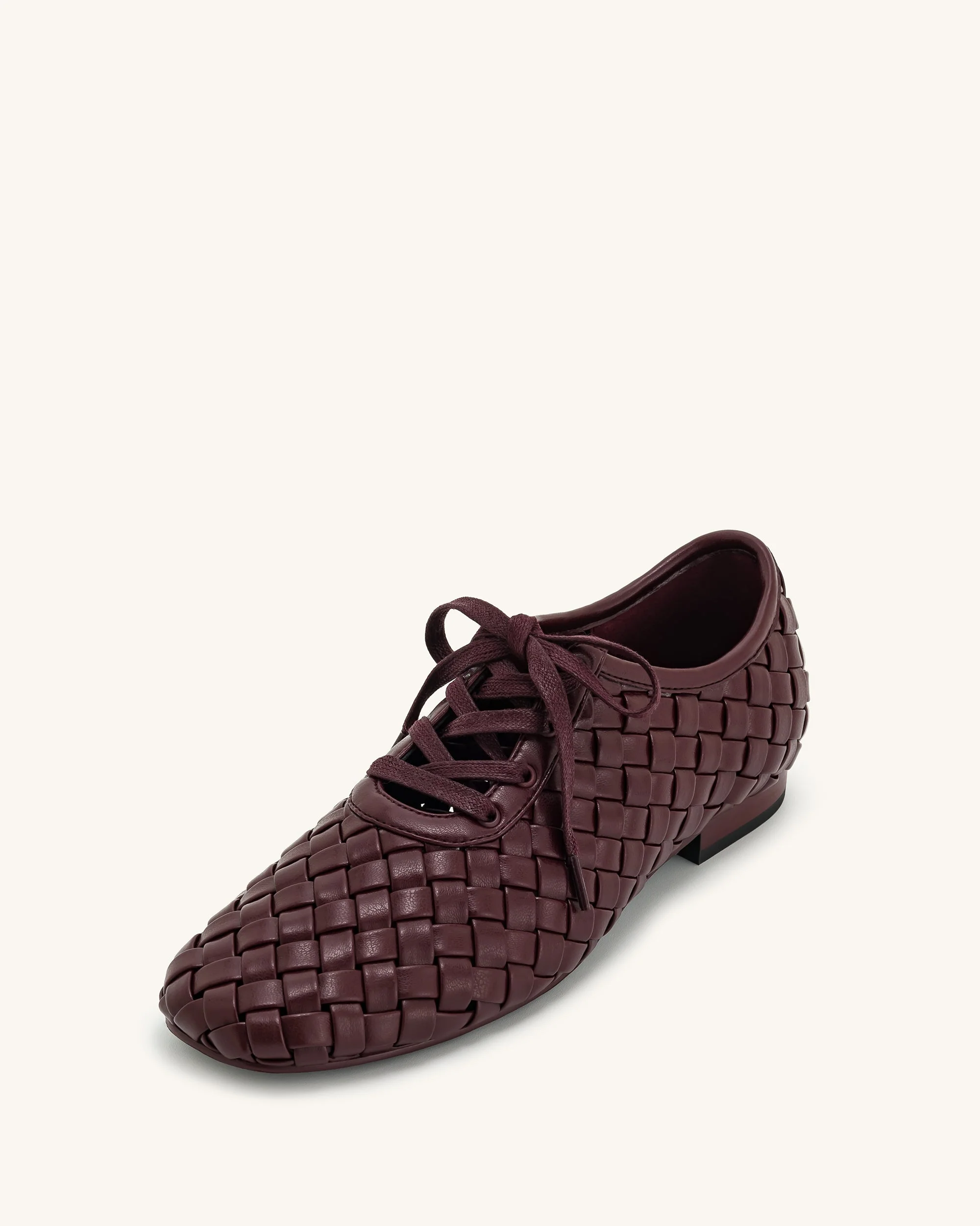 Kayla Geflochtene Riemen Ballerinas - Bordeauxrot - Image 6