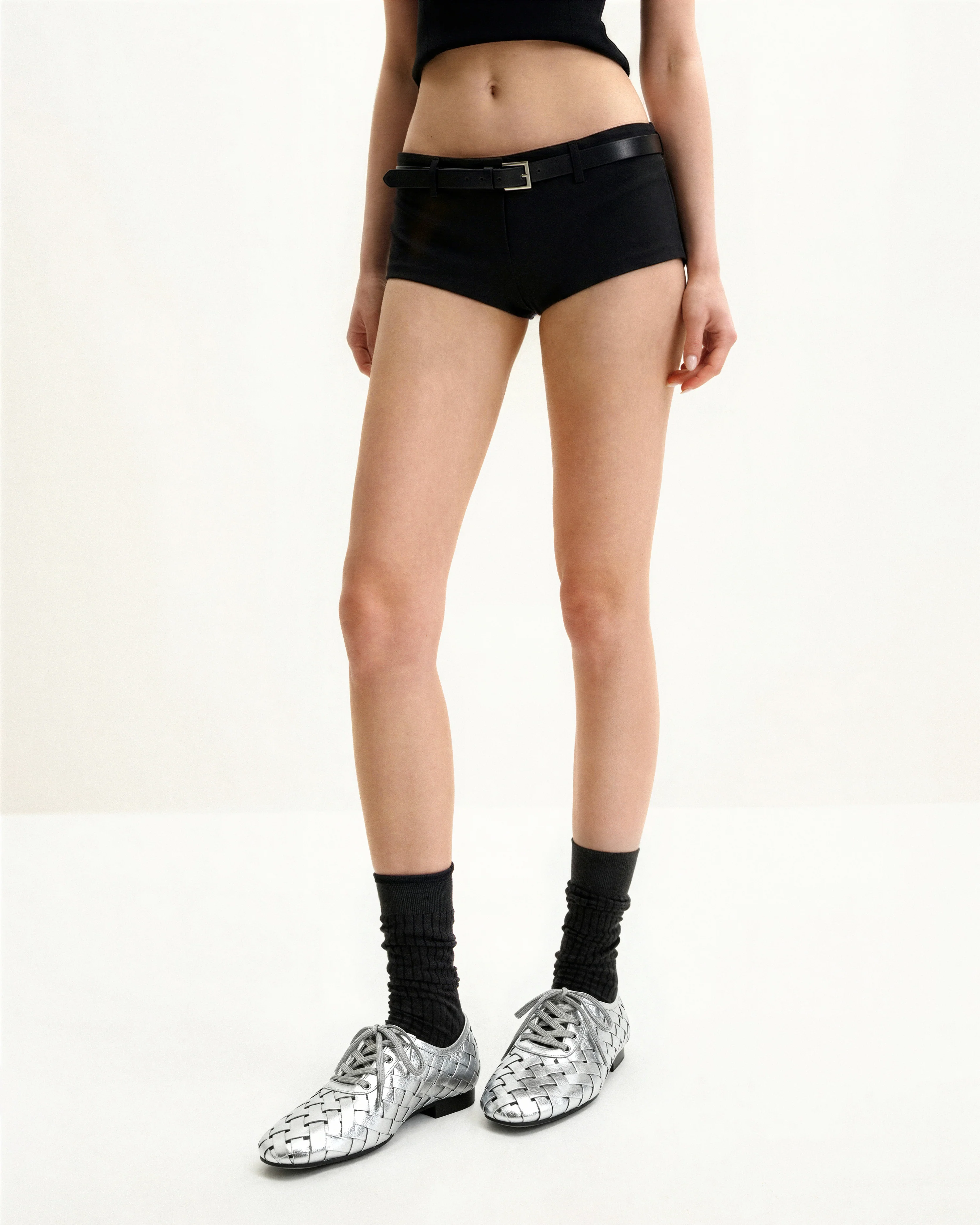Kayla Geflochtene Riemen Ballerinas - Silber - Image 2