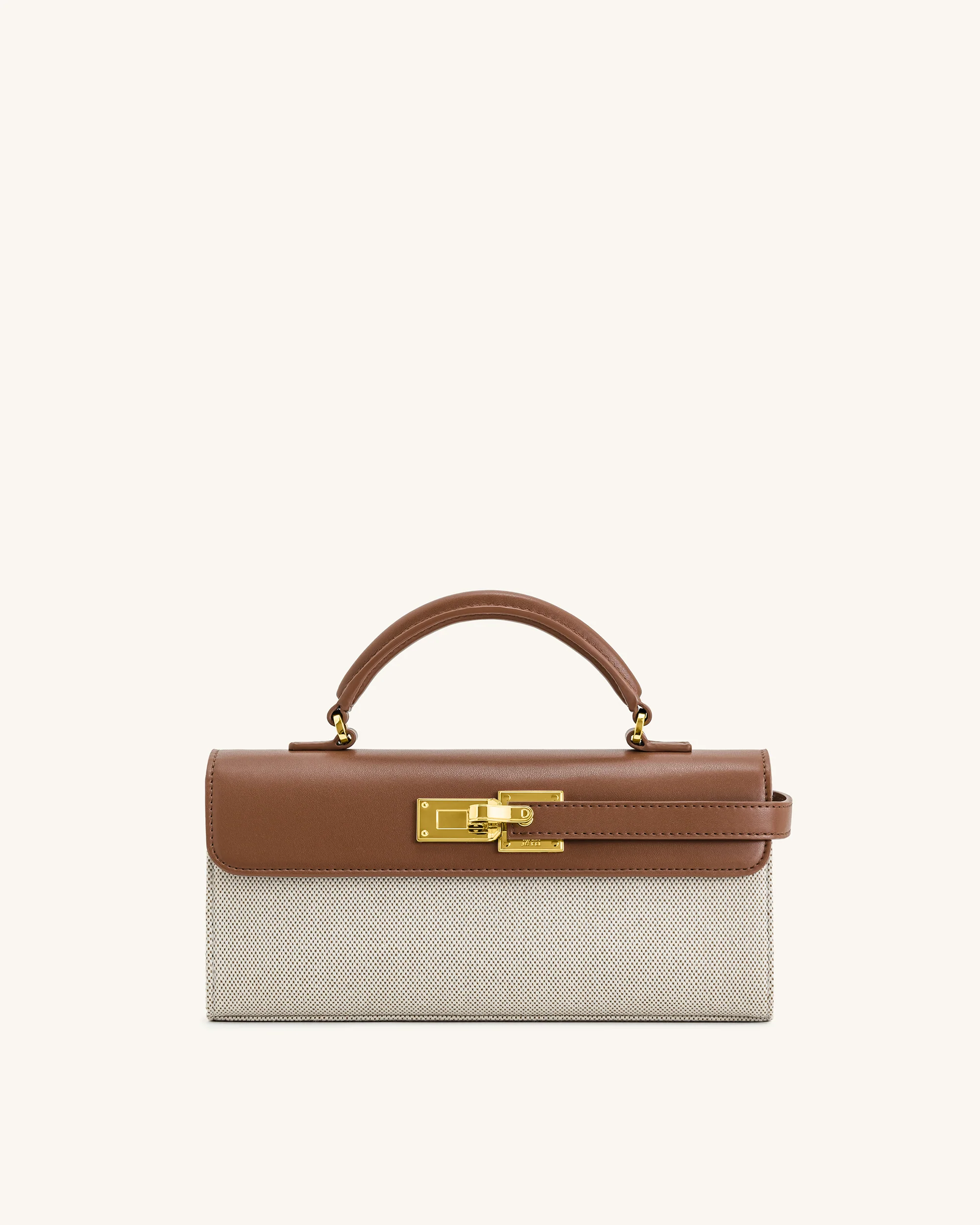 Keyla Handtasche mit Henkel – Braunes Canvas