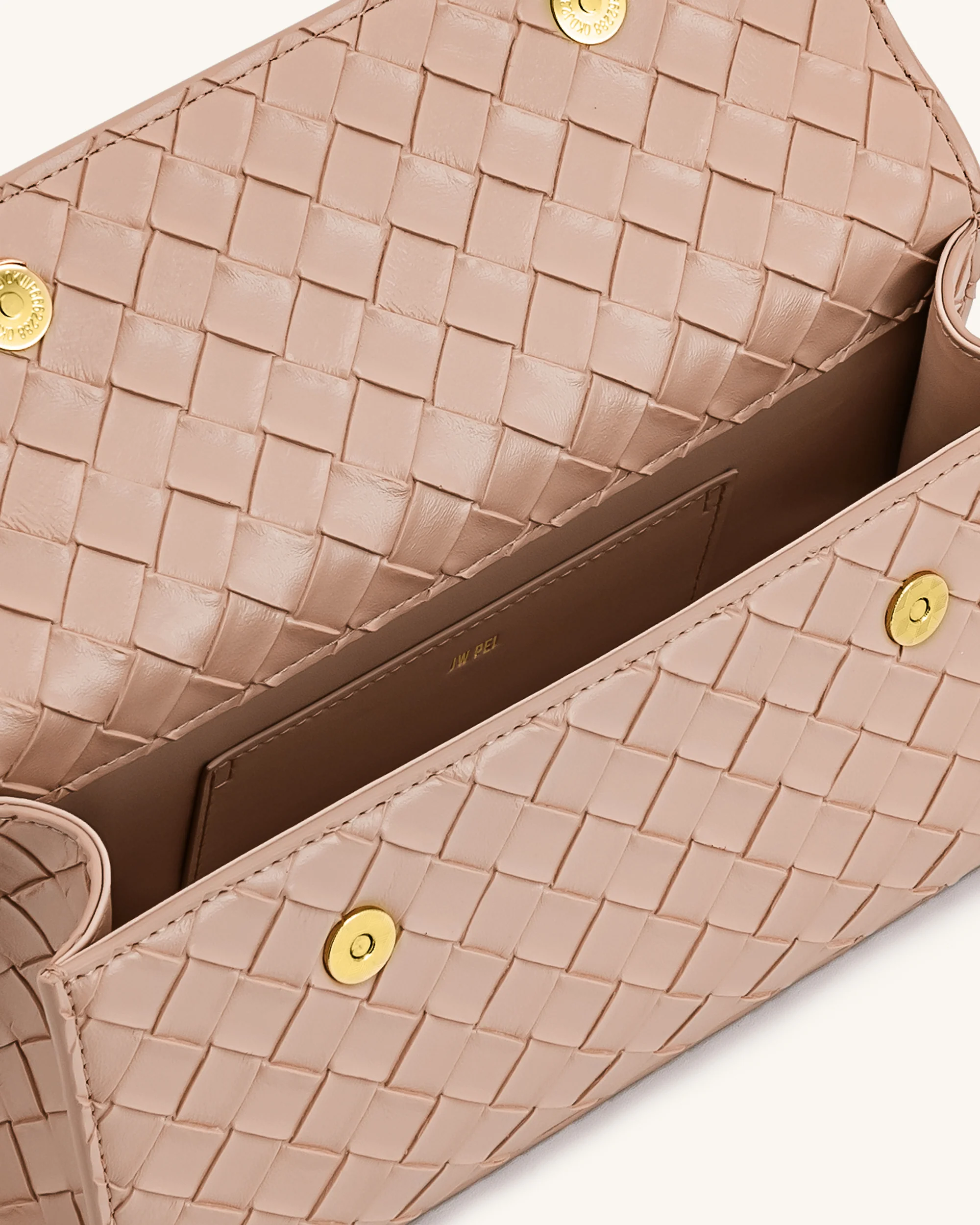 Keyla Handtasche mit gewebter Struktur und Henkel – Rosa - Image 4
