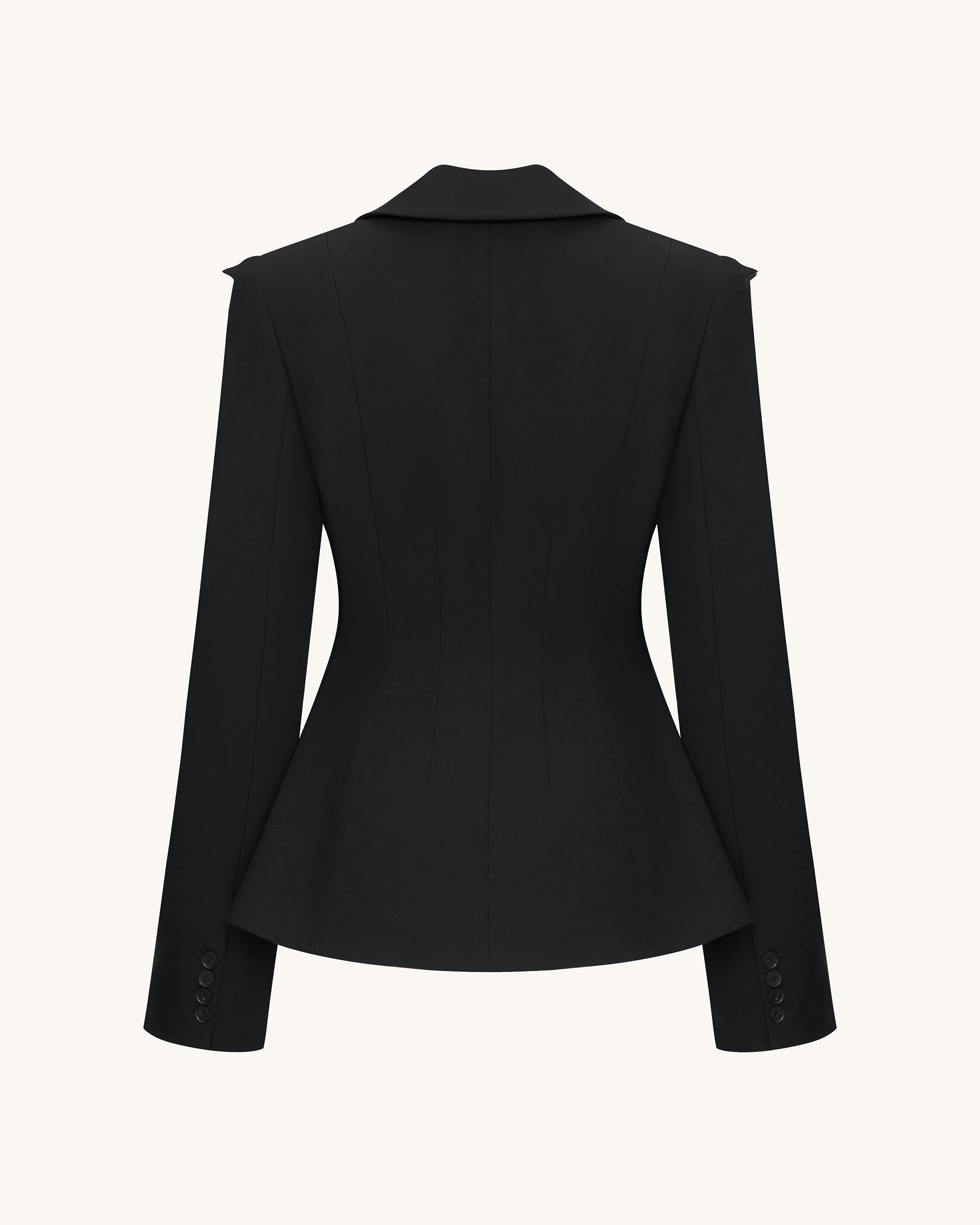 Layla Lock Schnallen Deep-V Blazer - Schwarz - Image 6