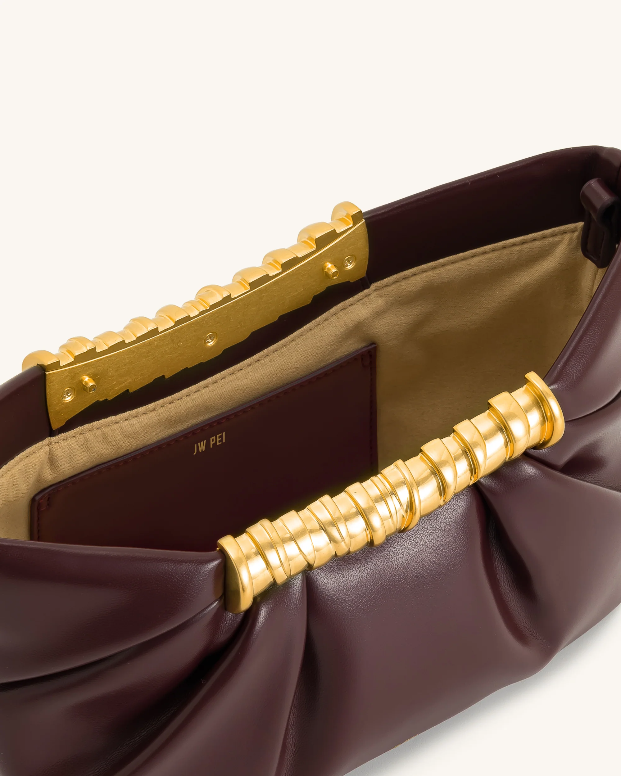 Leia Falten-Clutch - Tiefburgunder - Image 5