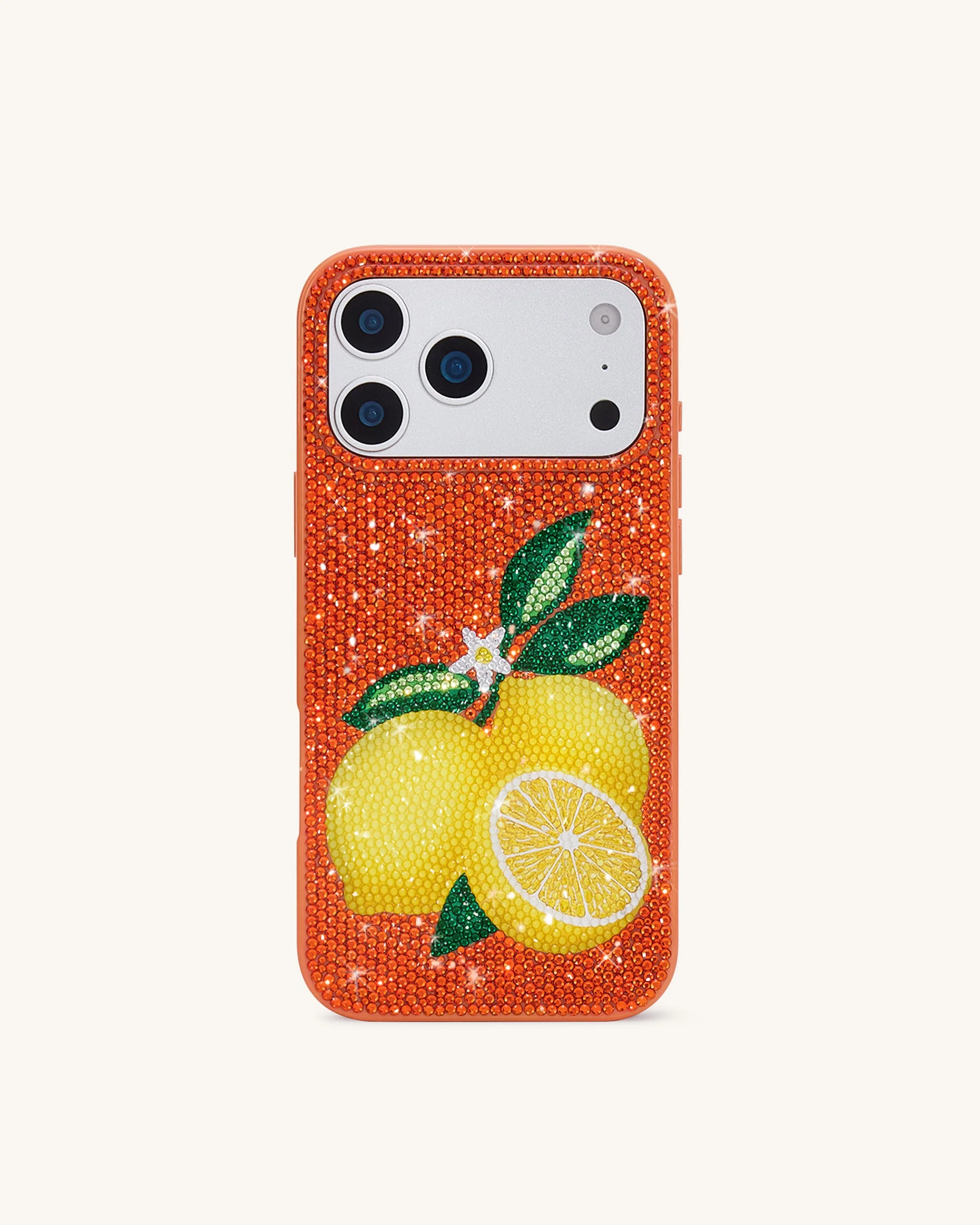 Zitrone Kunstkristall Handyhülle - Orange - Image 2