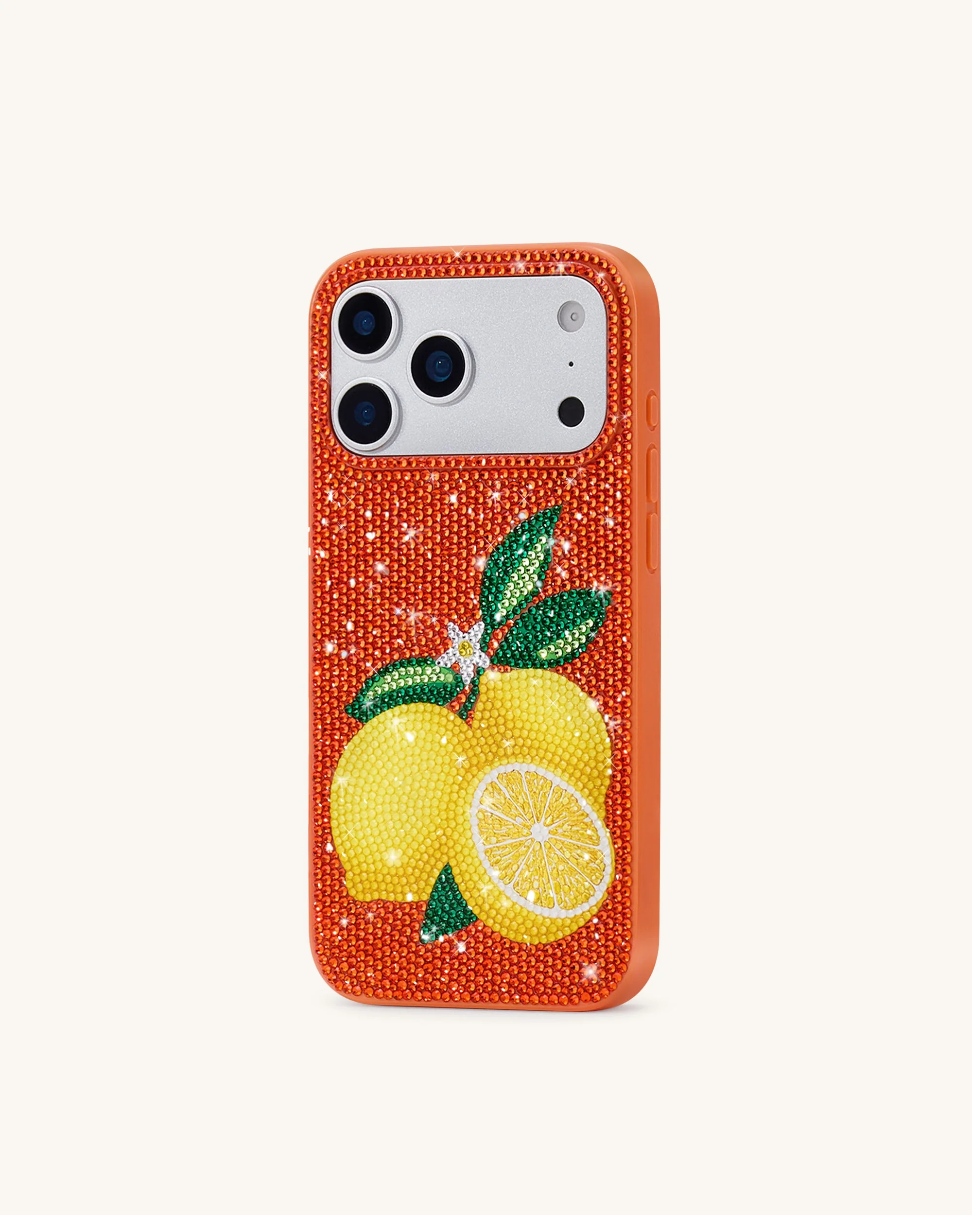 Zitrone Kunstkristall Handyhülle - Orange - Image 3