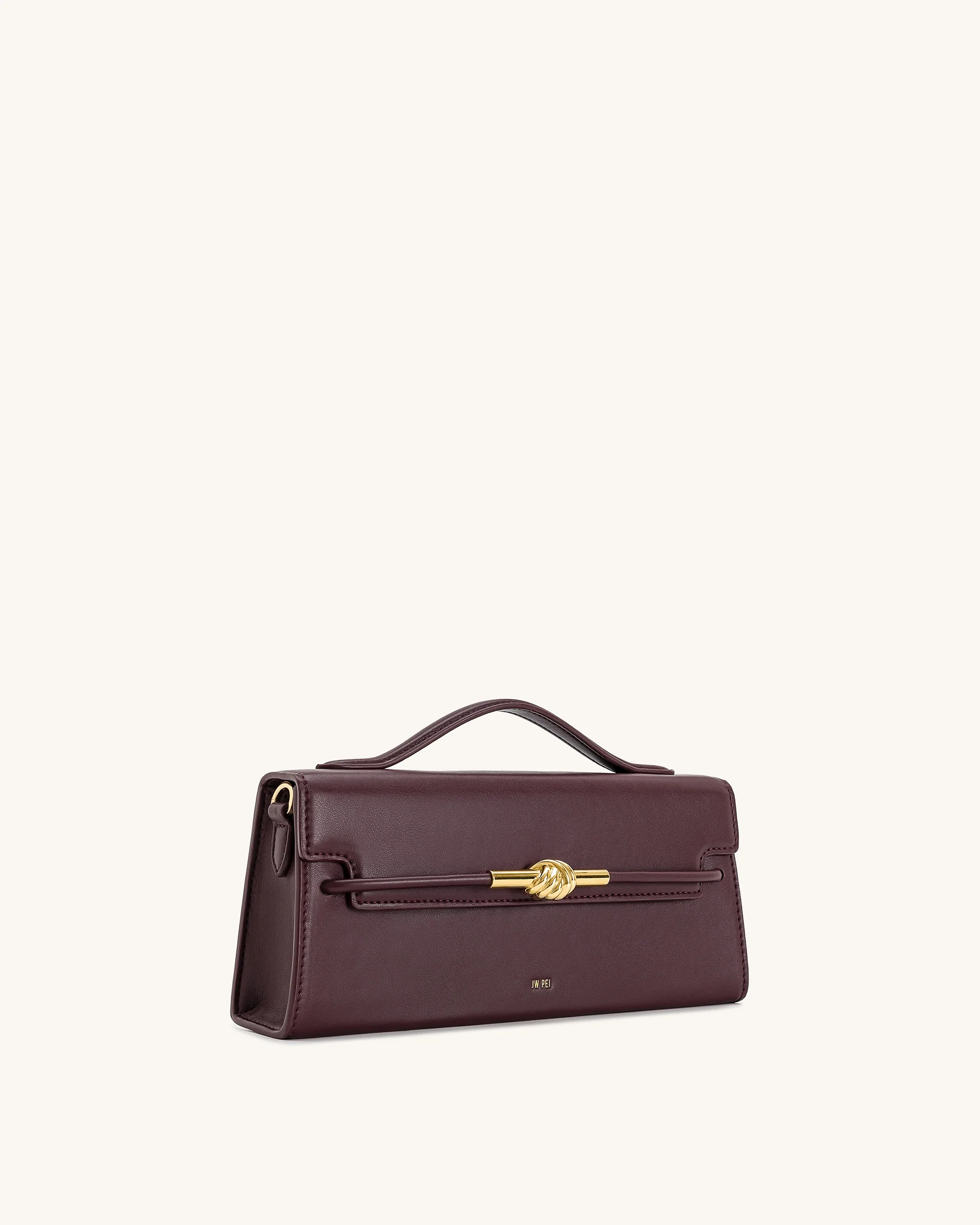Lena Metall-Seilknoten Henkeltasche - Tiefes Bordeaux - Image 2