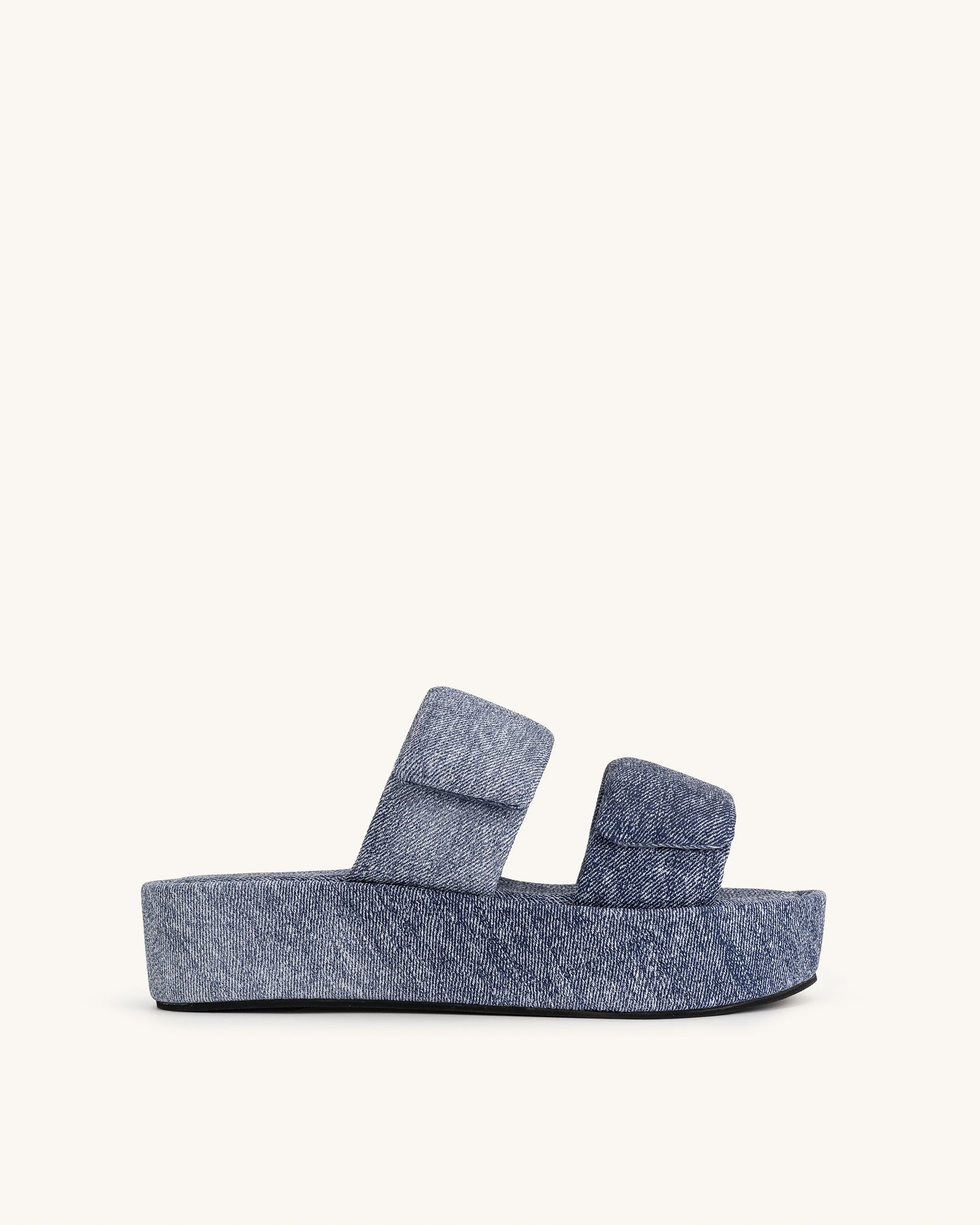 Lexi Denim geprägte Sandale - Blau