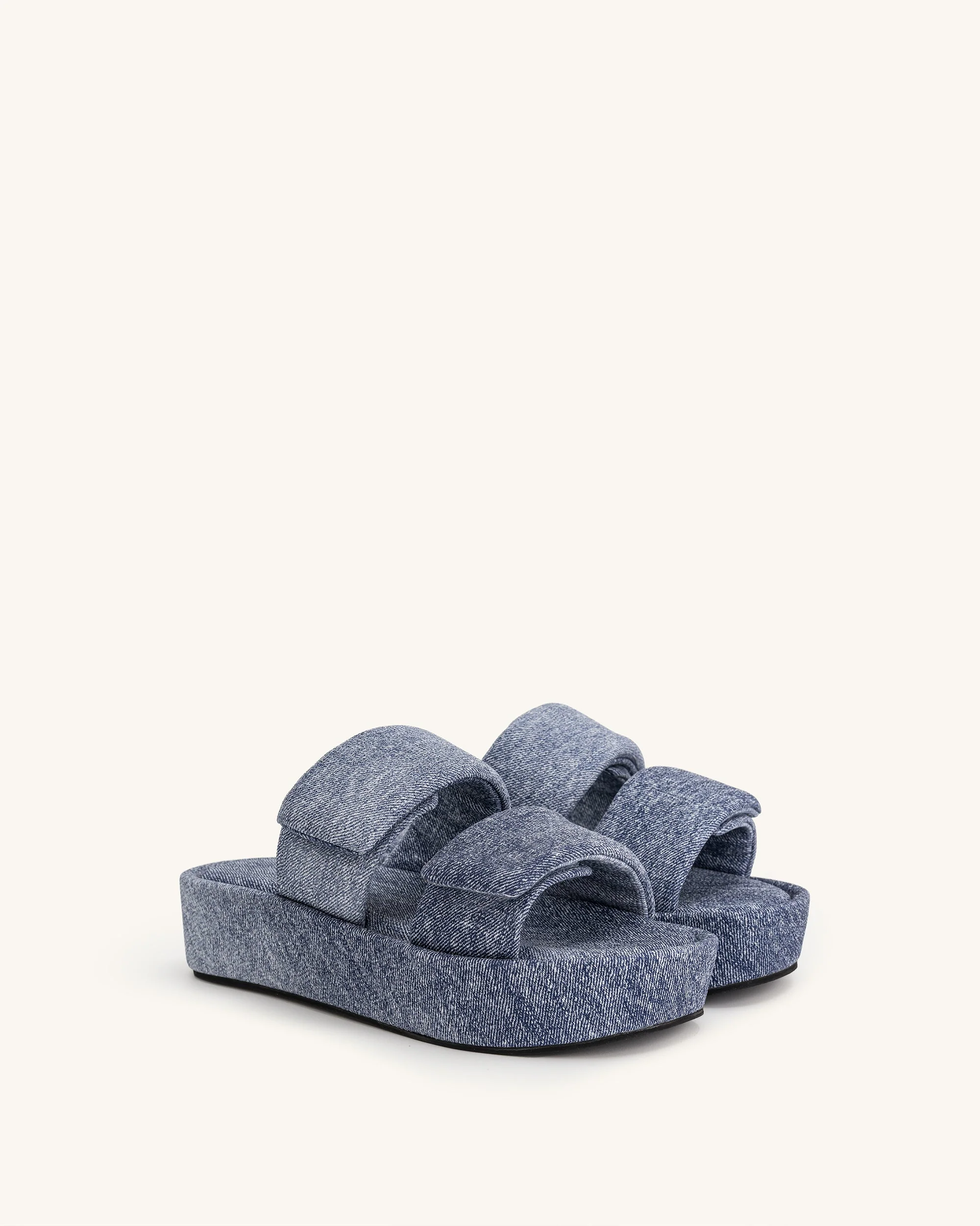 Lexi Denim geprägte Sandale - Blau - Image 3
