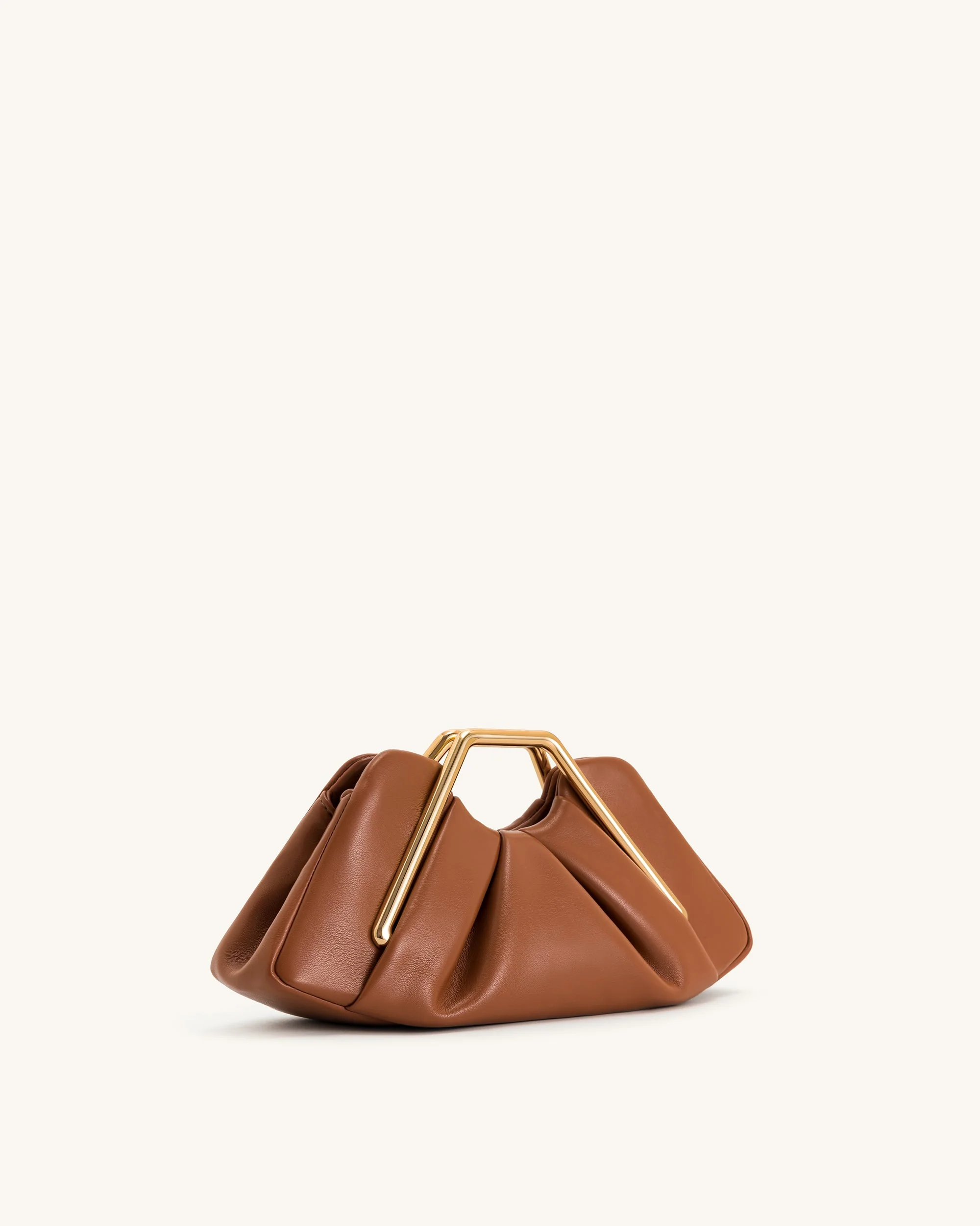 Lila Metallrahmen Clutch - Braun - Image 2