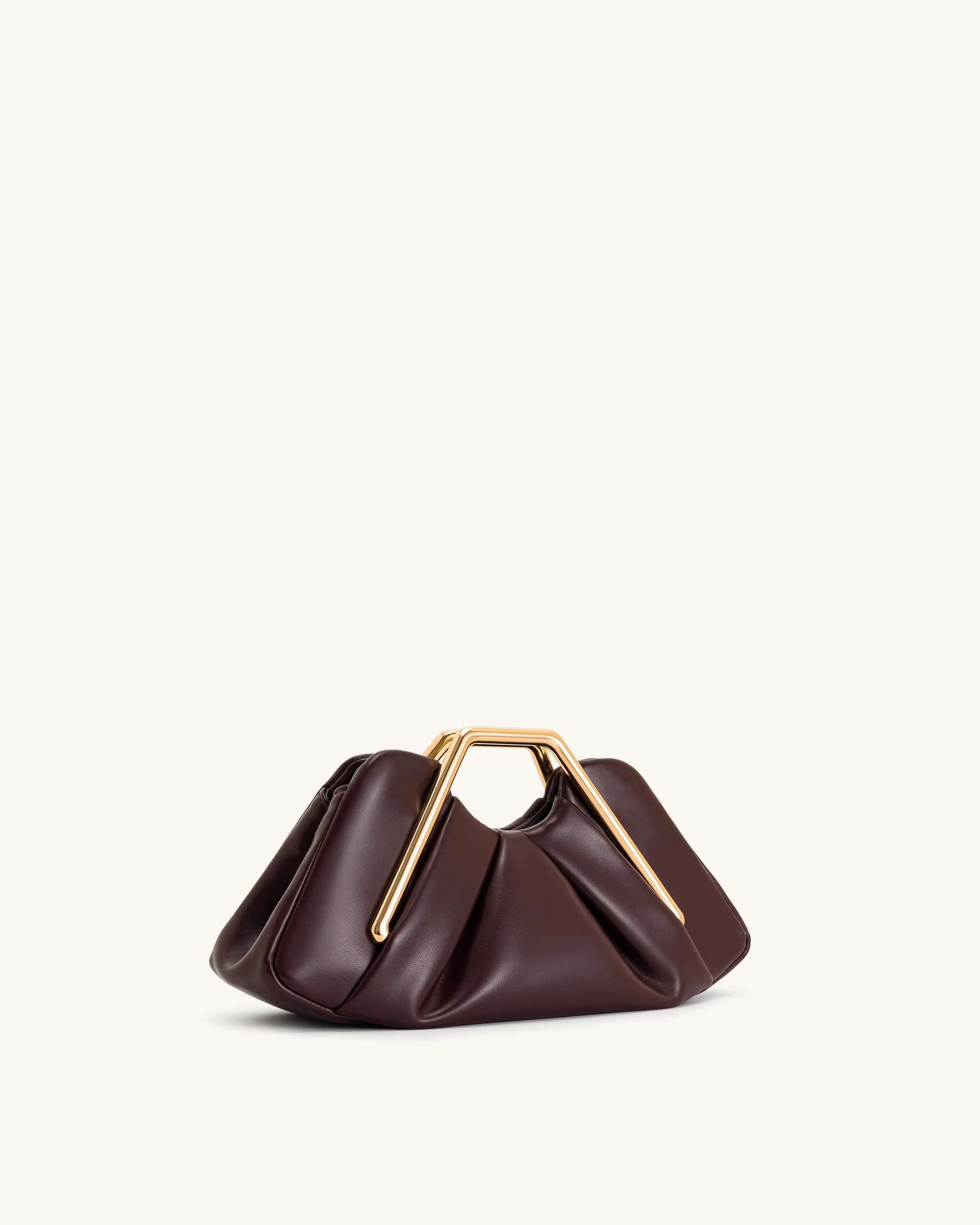 Lila Clutch mit Metallrahmen - Burgunderrot - Image 2