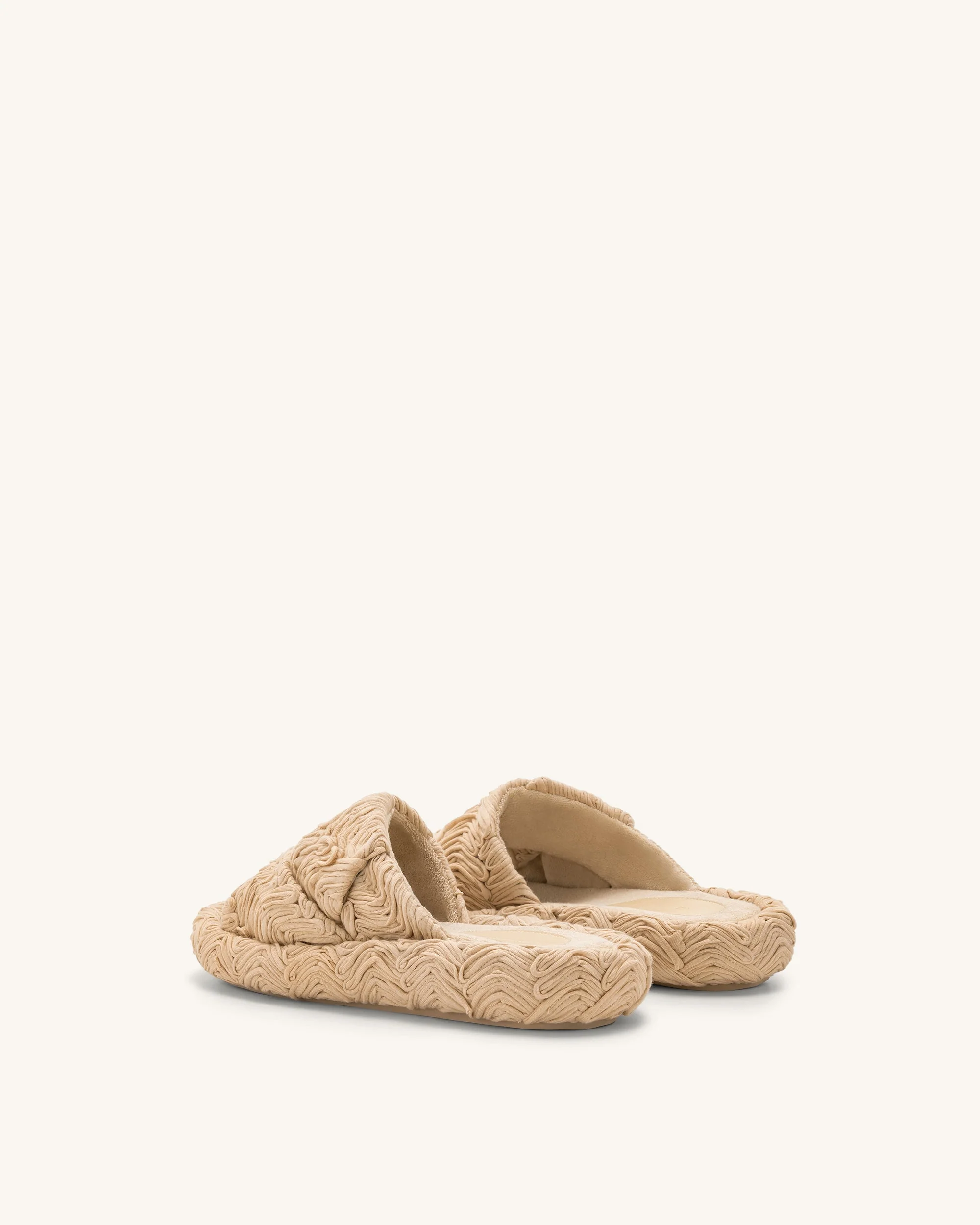 Lilah Geflochtene Plateausandale - Beige - Image 4