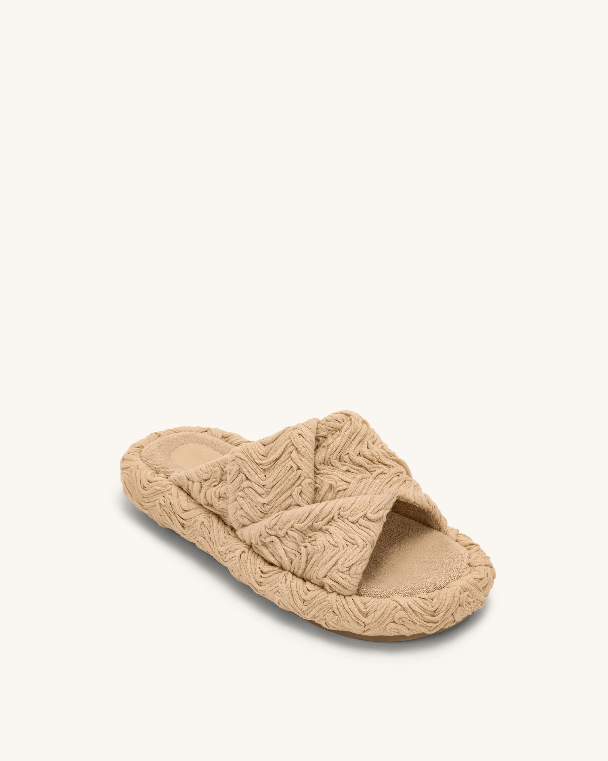 Lilah Geflochtene Plateausandale - Beige - Image 5