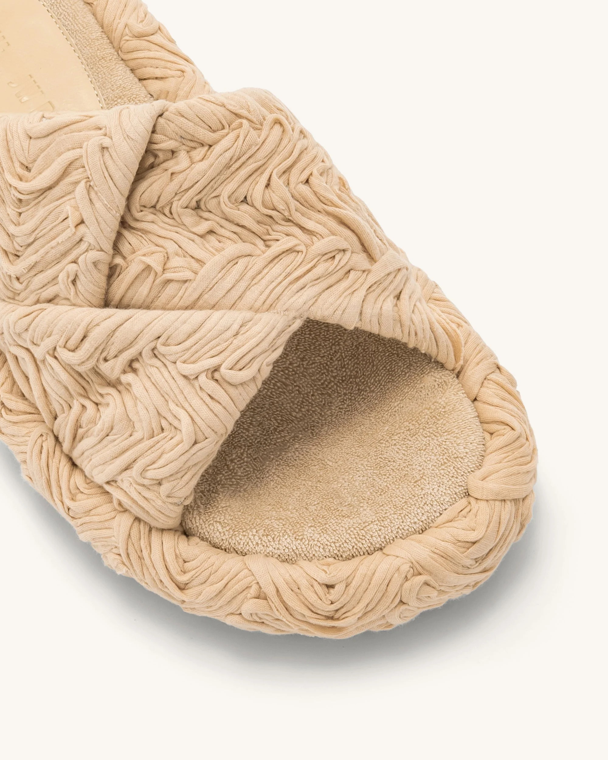 Lilah Geflochtene Plateausandale - Beige - Image 6