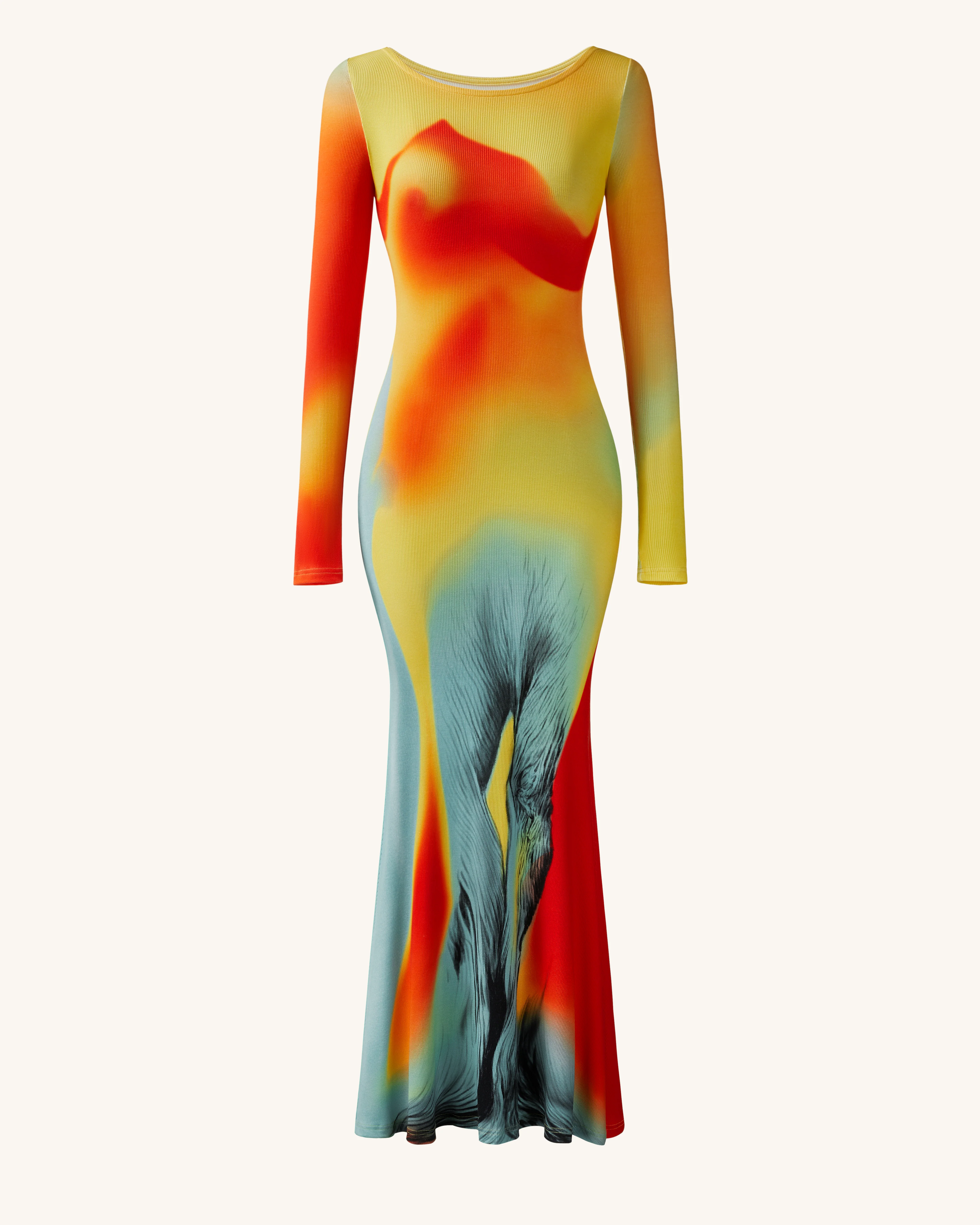 Lily Kleid mit Illusionsdruck - Mehrfarbig - Image 3