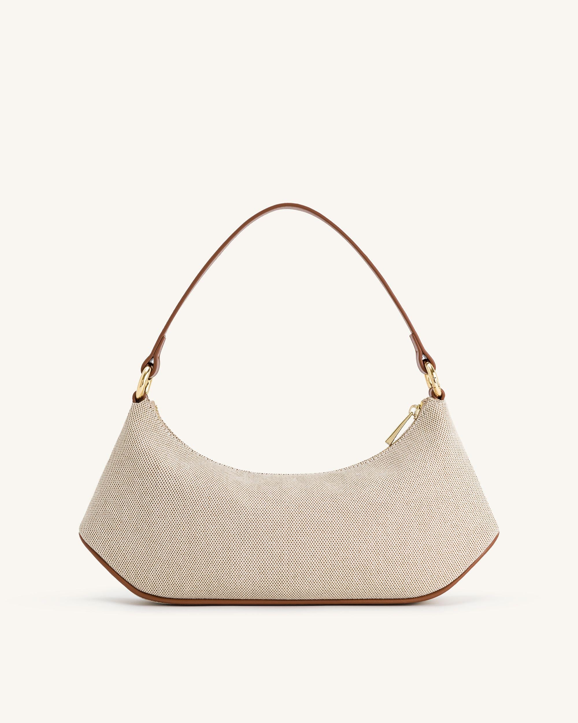 Lily Schultertasche - Braunes Canvas - Image 3