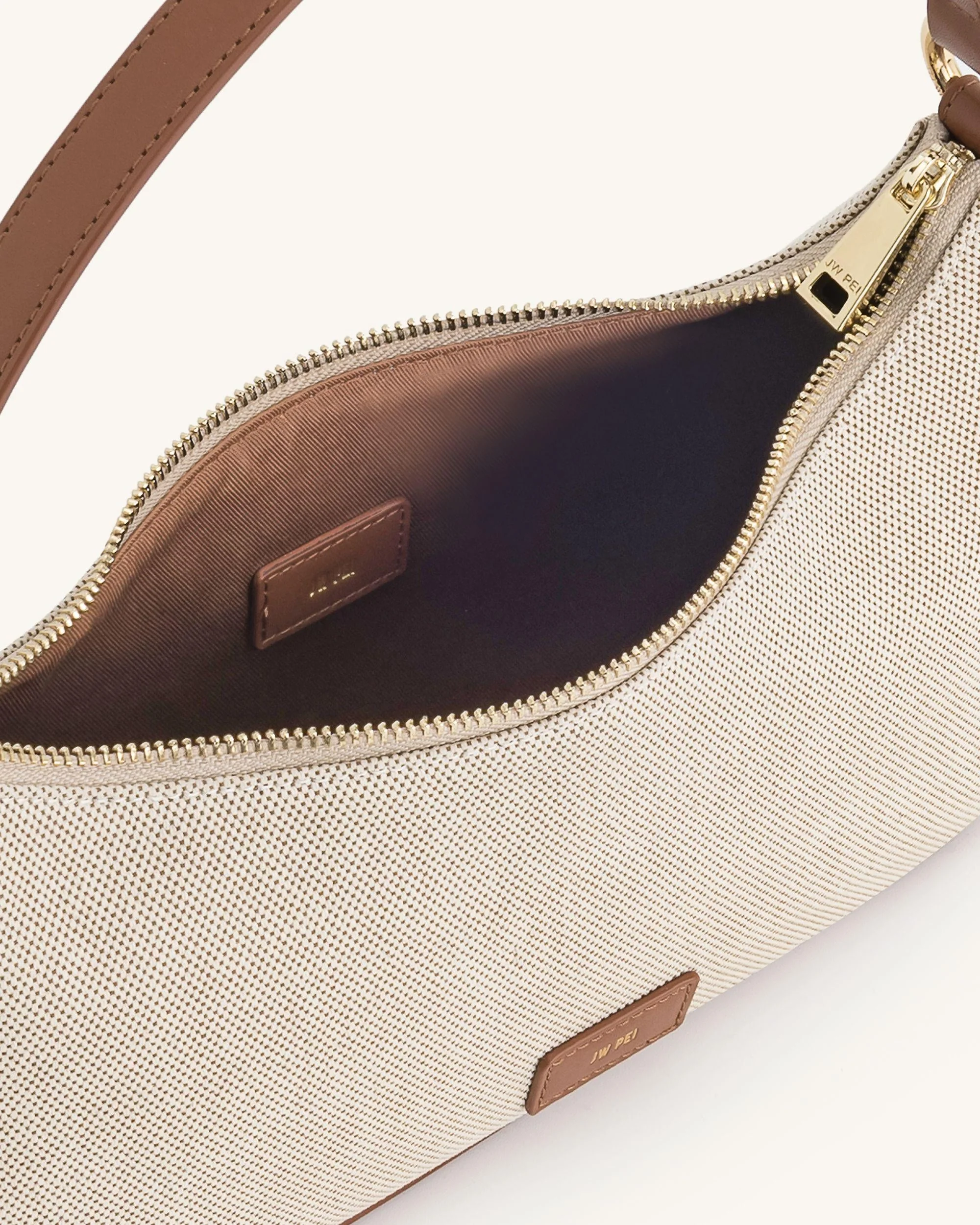 Lily Schultertasche - Braunes Canvas - Image 4