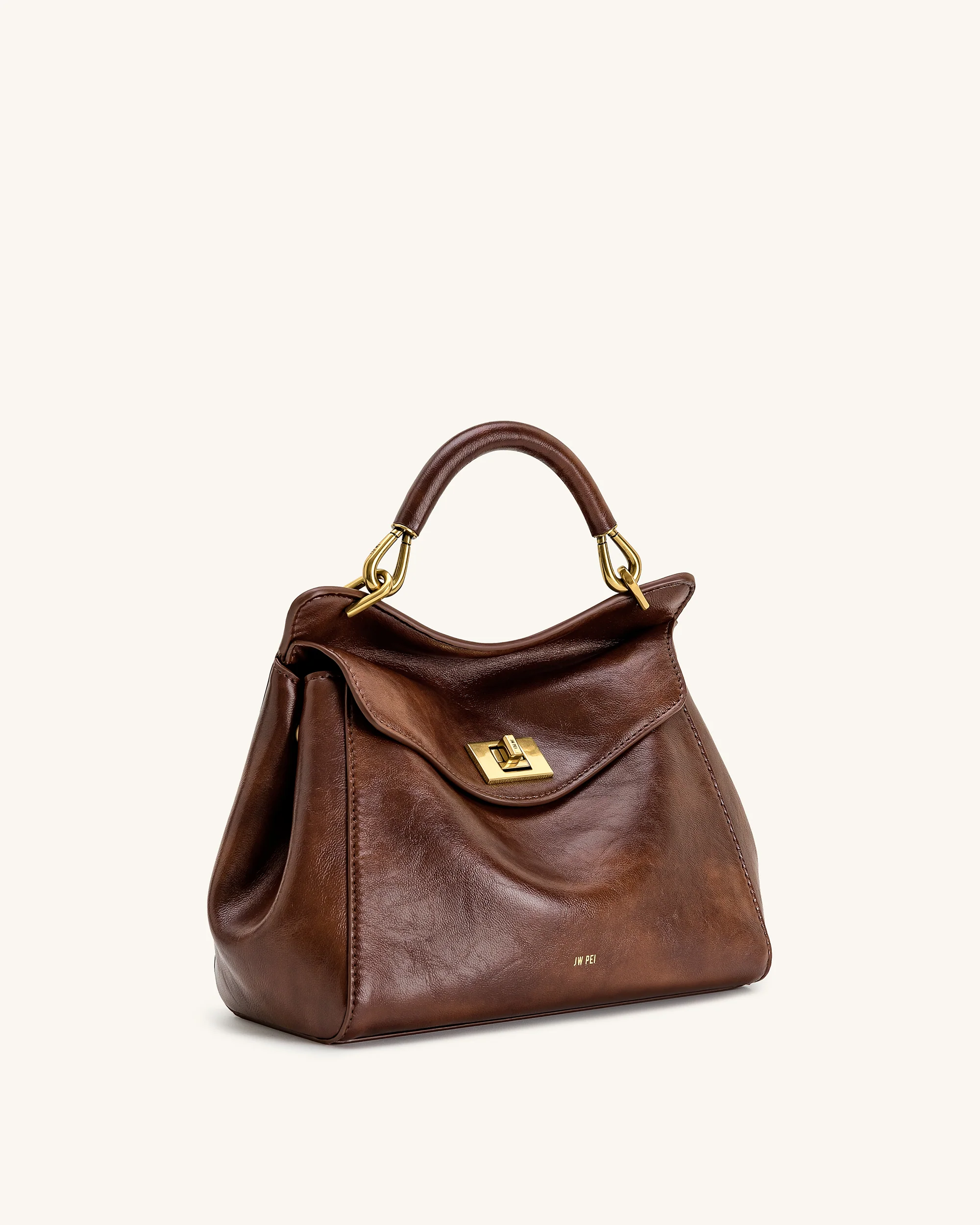 Lucia Klassische Handtasche – Kaffeebraun - Image 2